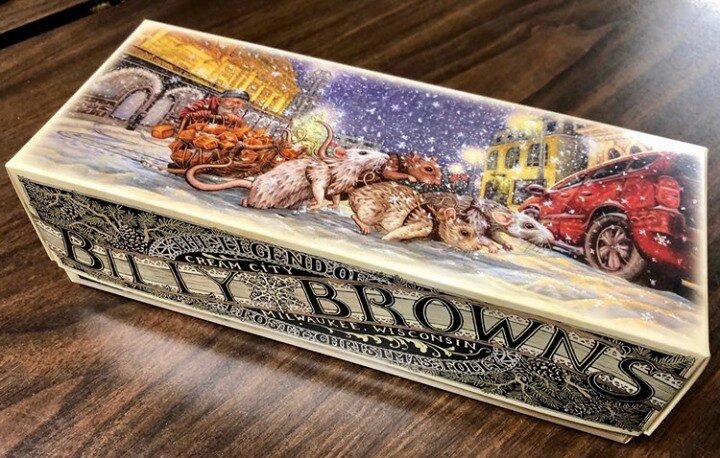 Ummm yes please. 16 ounces of  Buttery-Delicious Salted Vanilla Caramels from @creamcitycaramels in a Holiday Keepsake Box: &ldquo;The Legend of Billy Brown&rsquo;s Frosty Christmas Folly&rdquo;, designed for by Hunter Bell, a young artist from the m