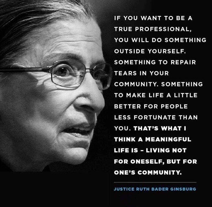 If you're wondering what my motivations are for running, I couldn't say it any better than RBG herself. I love this community, and I'm passionate about making it the best it can be. Together we can put the unity into community. #JoinTheRace #Vote1Sar