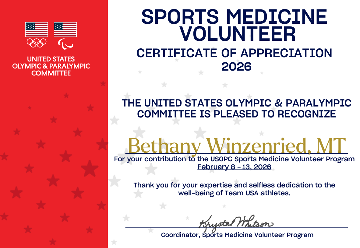 Sports Medicine Volunteer