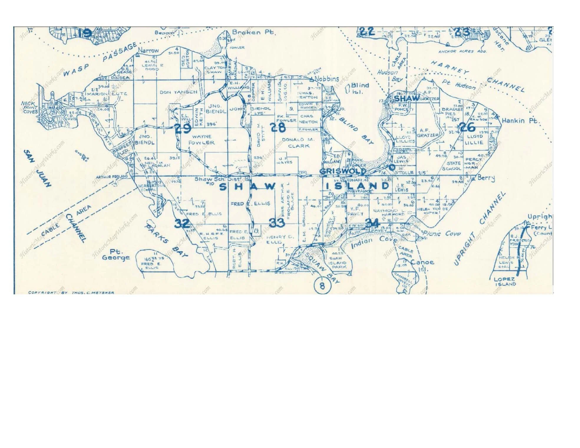 SHAW ISLAND 1961 NORTH