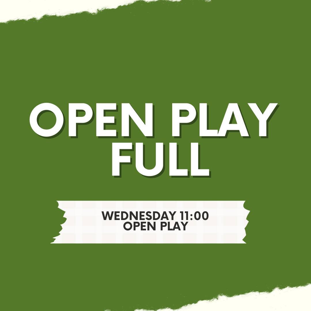 ⚠️ Wednesday Open Play is FULL!

A friendly reminder that we have a special event taking place during Open Play this Wednesday, and all participants were required to pre-register in advance.

Unfortunately, we are unable to accept additional registra