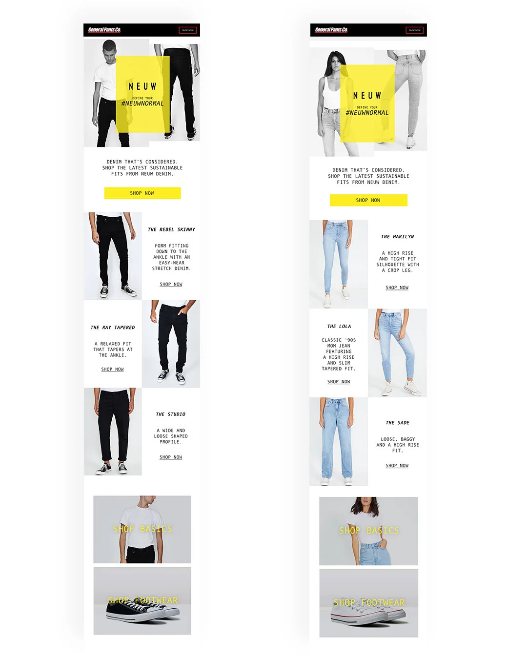 neuw denim general pants