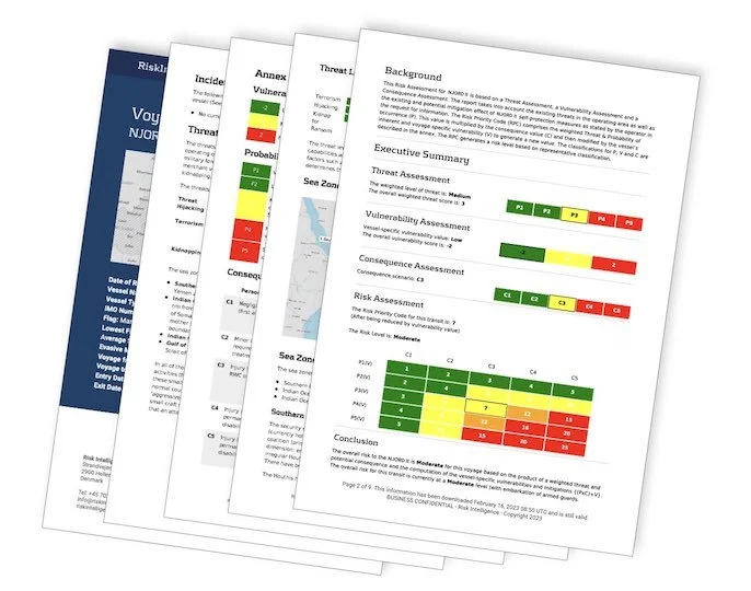 Risk Intelligence | Indian Ocean Voyage Risk Assessment