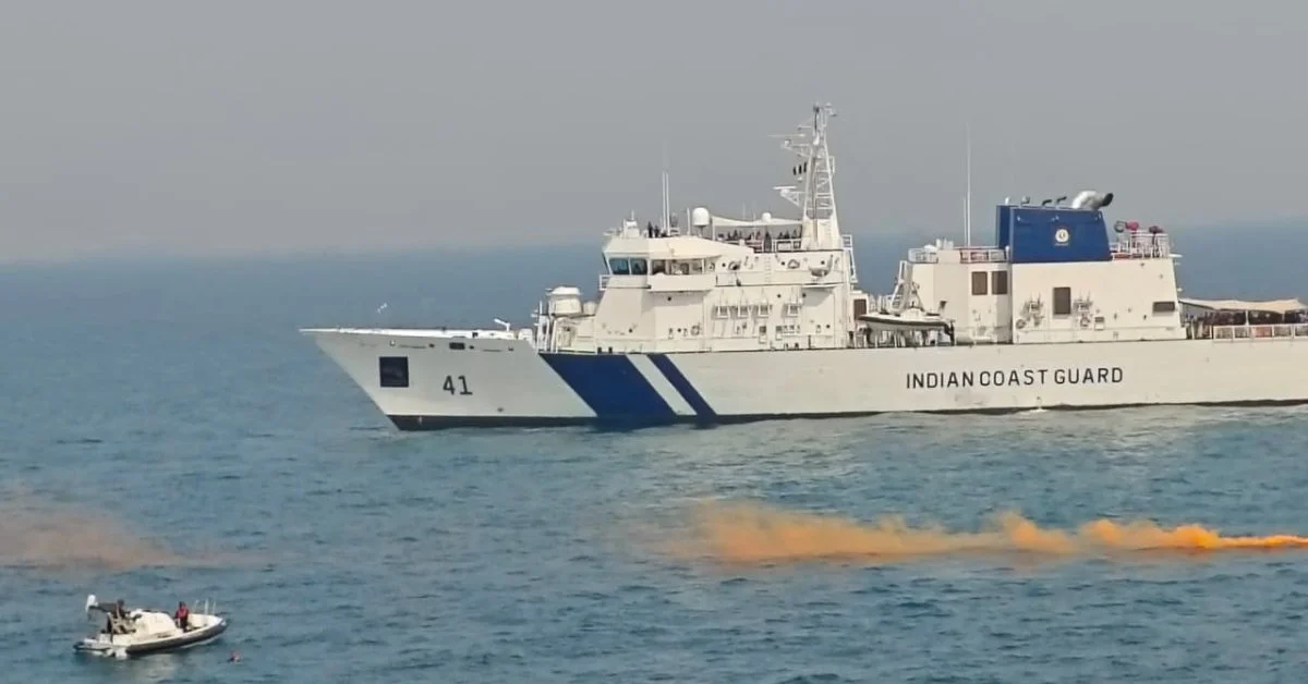Indian Coast Guard ship at sea. Credit: Image: BellaNYork, CC0, via Wikimedia Commons