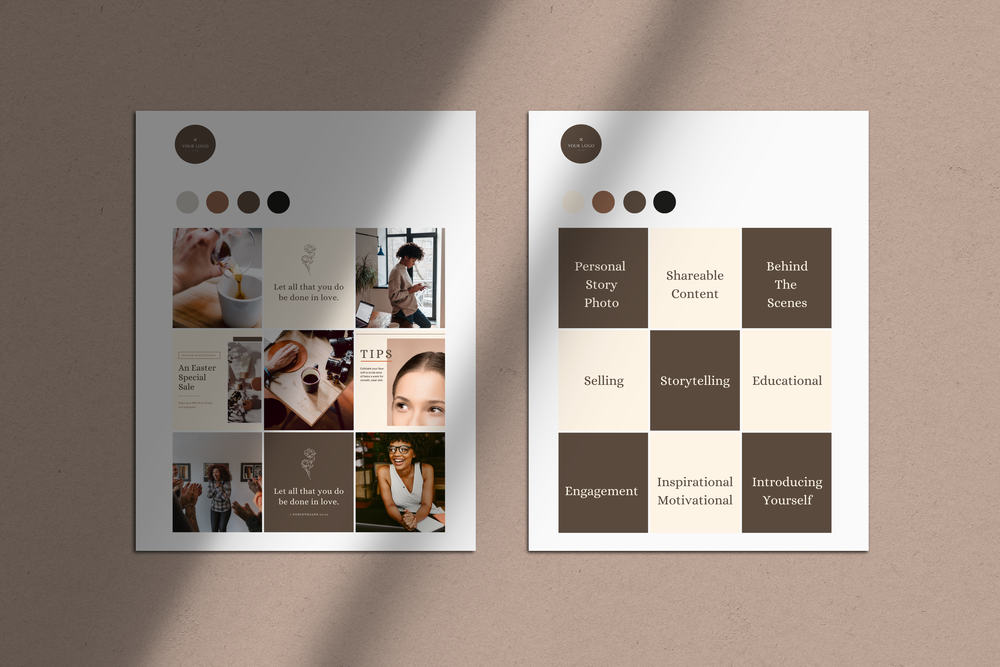 Download Free Instagram Branding Template Grid Planner Amado Branding