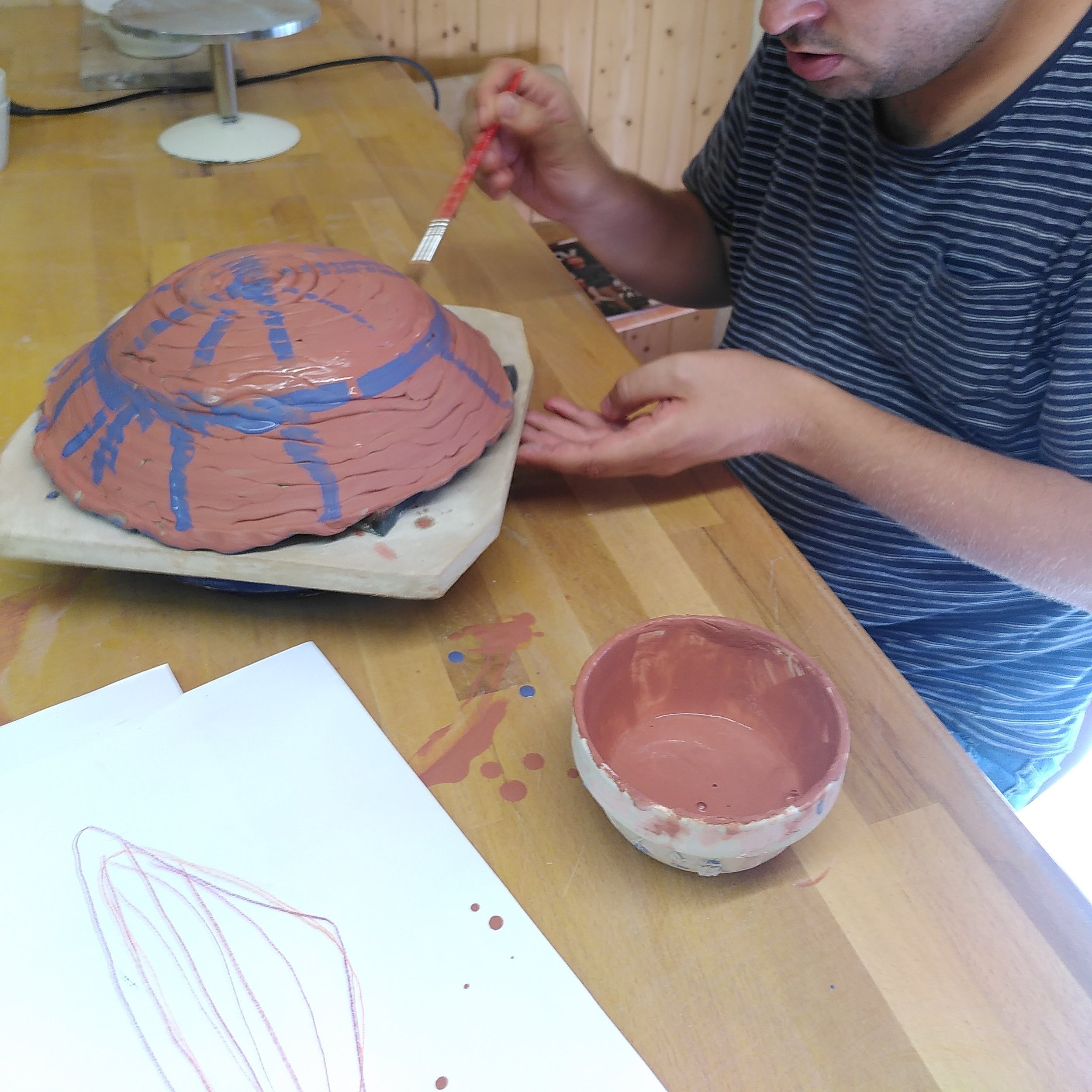 decoration d'un bol suivant son dessin 
