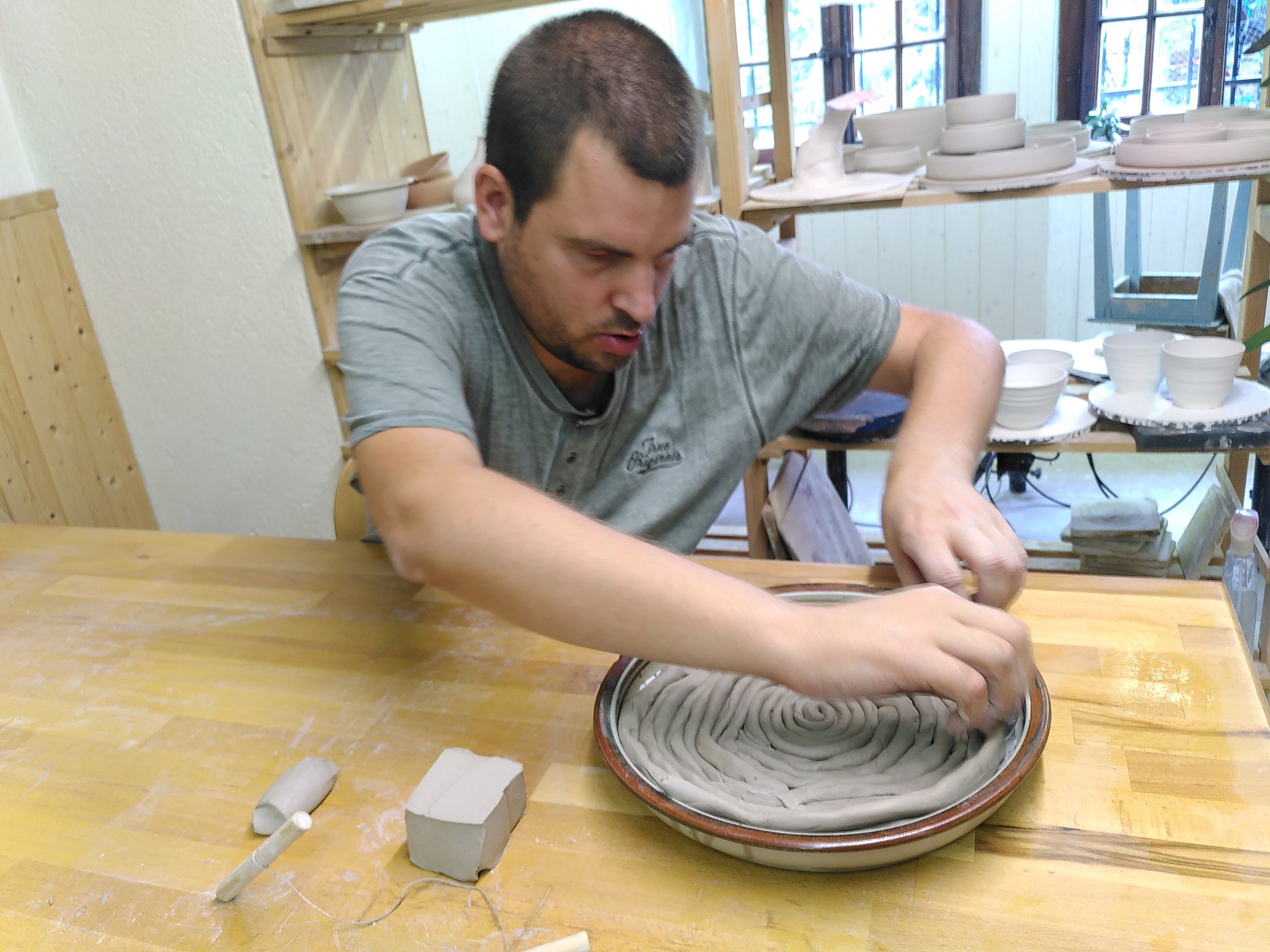 assemblage d'une grande plat 