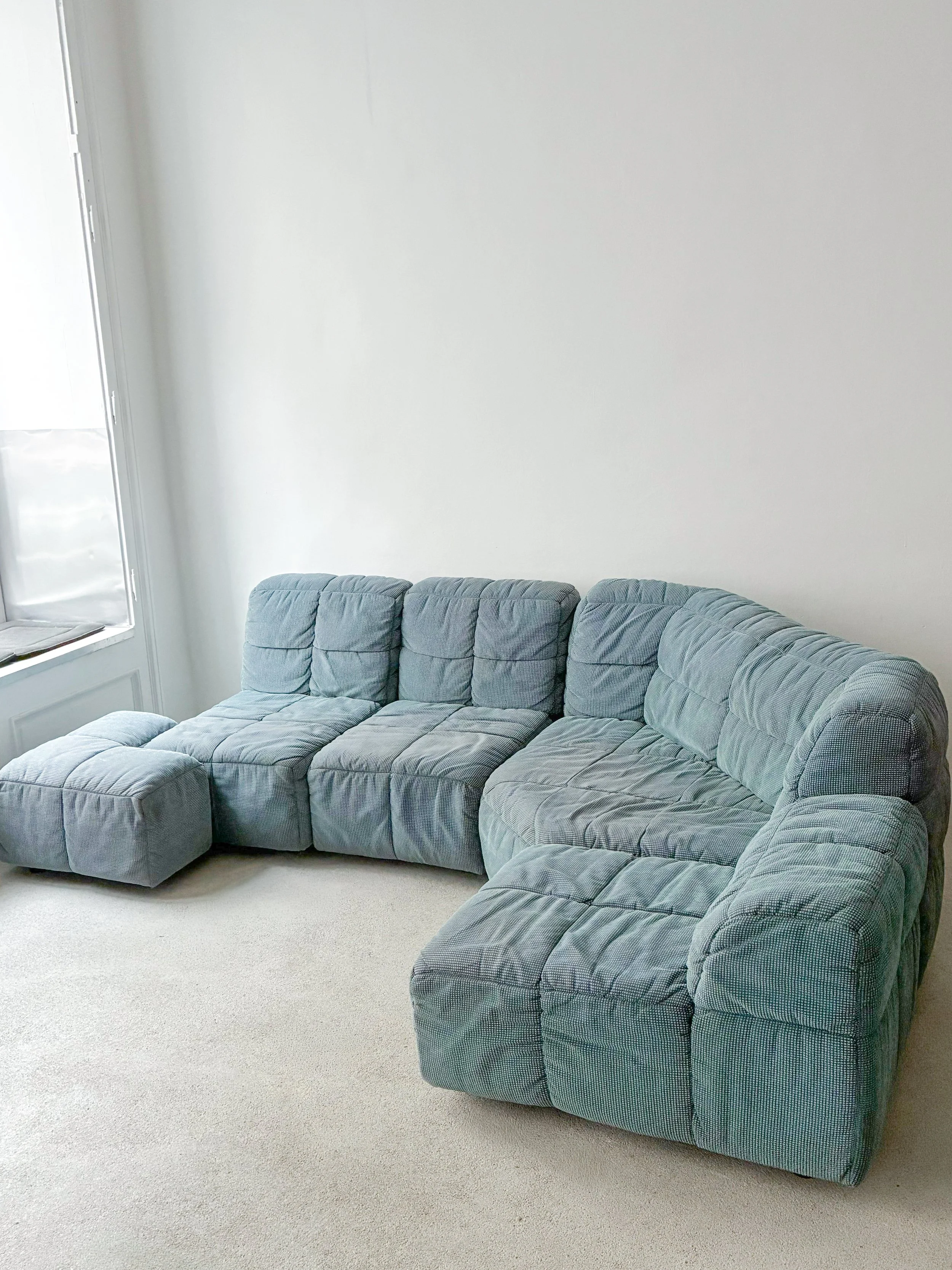 Hans Hopfer for Wiener Werkstätte: Iconic sectional sofa model 'Castell I', 5 elements