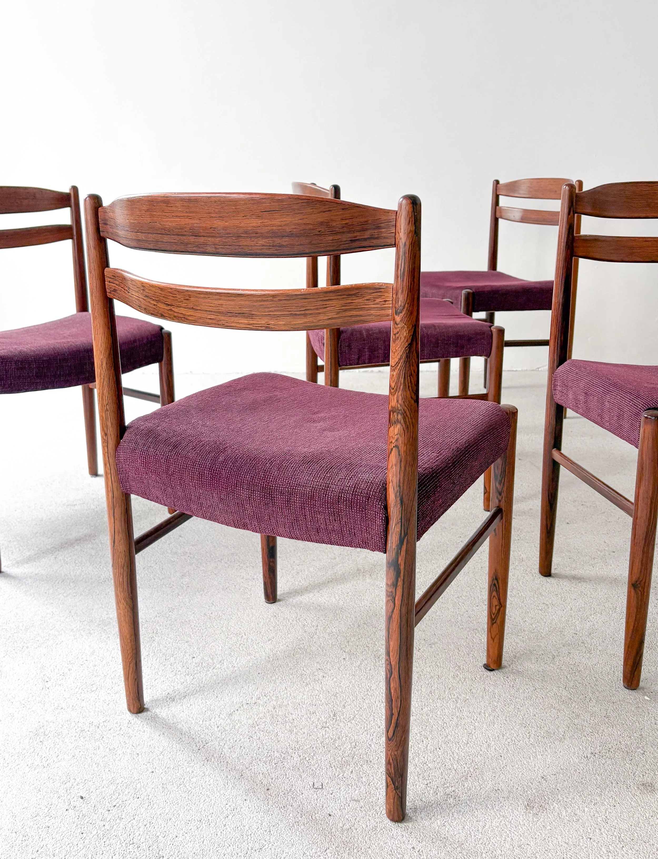Swedish rosewood chairs by Carl Ekström, 1960s