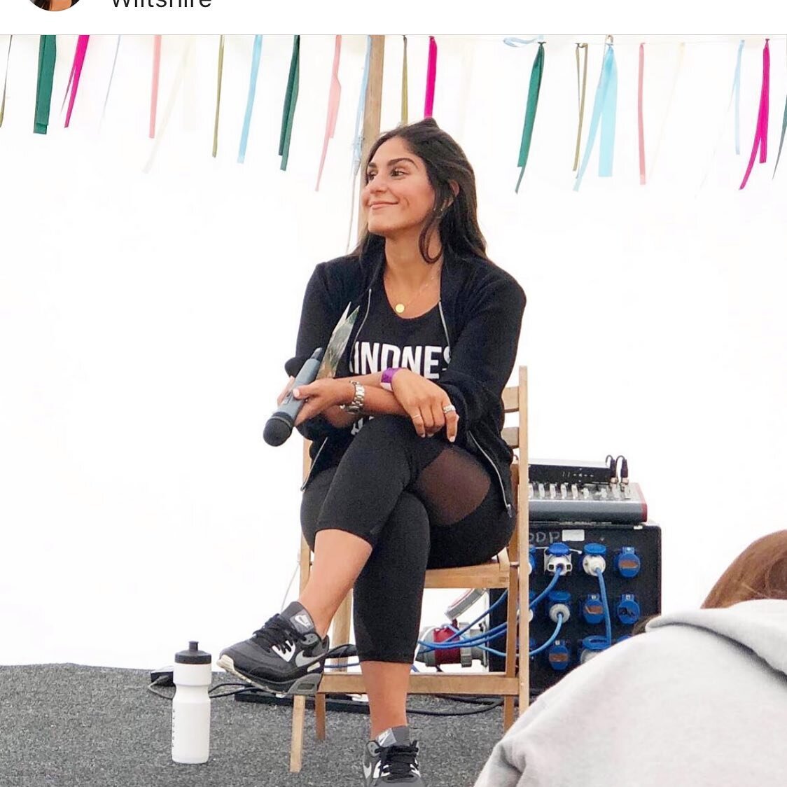 We *love* this pic of our @shahroo_izadi who can&rsquo;t wait for wellness festivals to be back up and running so she can &lsquo;work in leggings and talk about kindness&rsquo; again. 😀