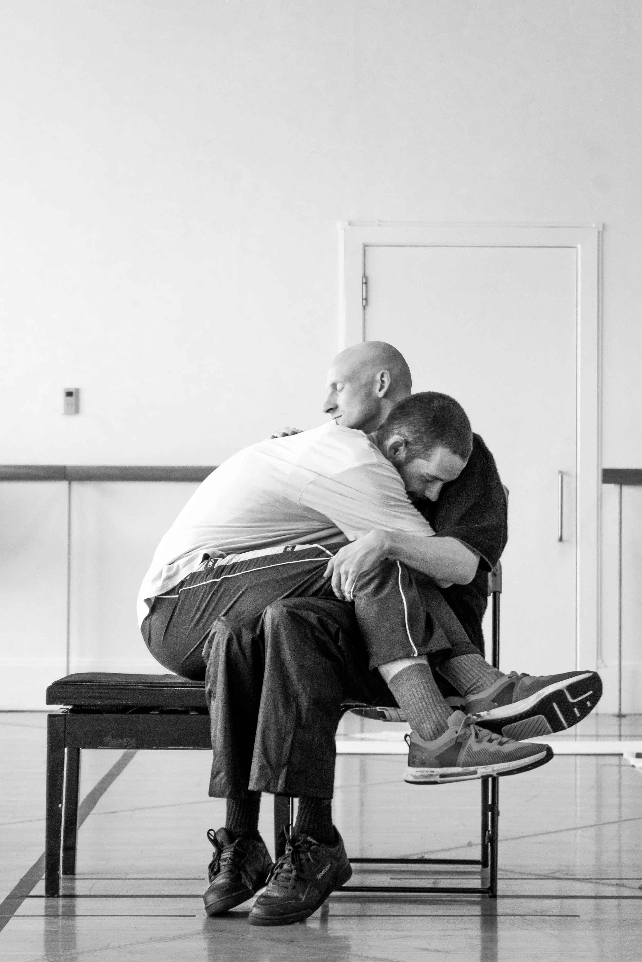 Duet, Dance, Embrace, Black and white, Choreography, Contemporary.