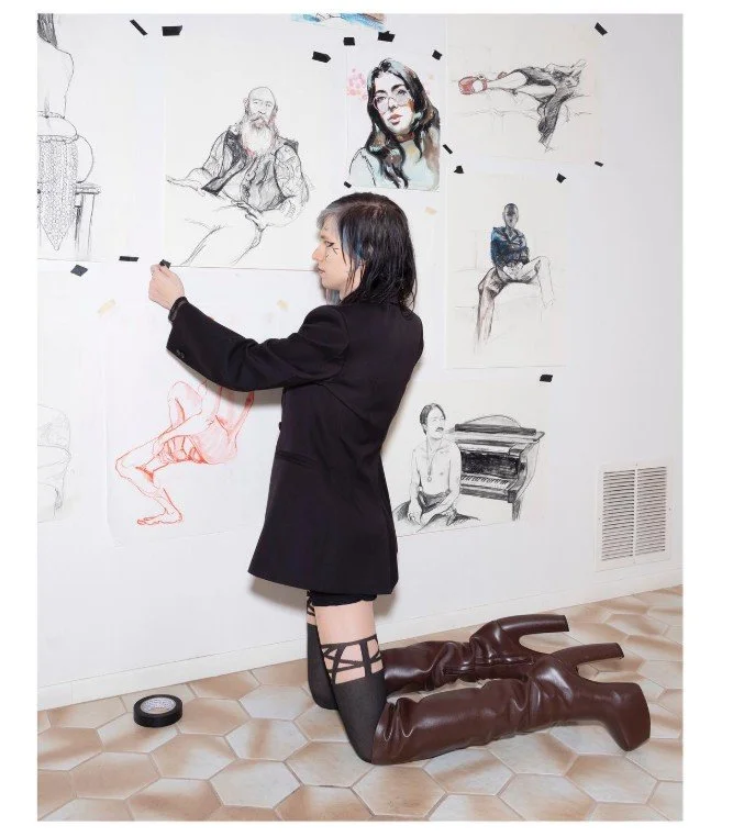 photo by Alec Soth, drawings by me
