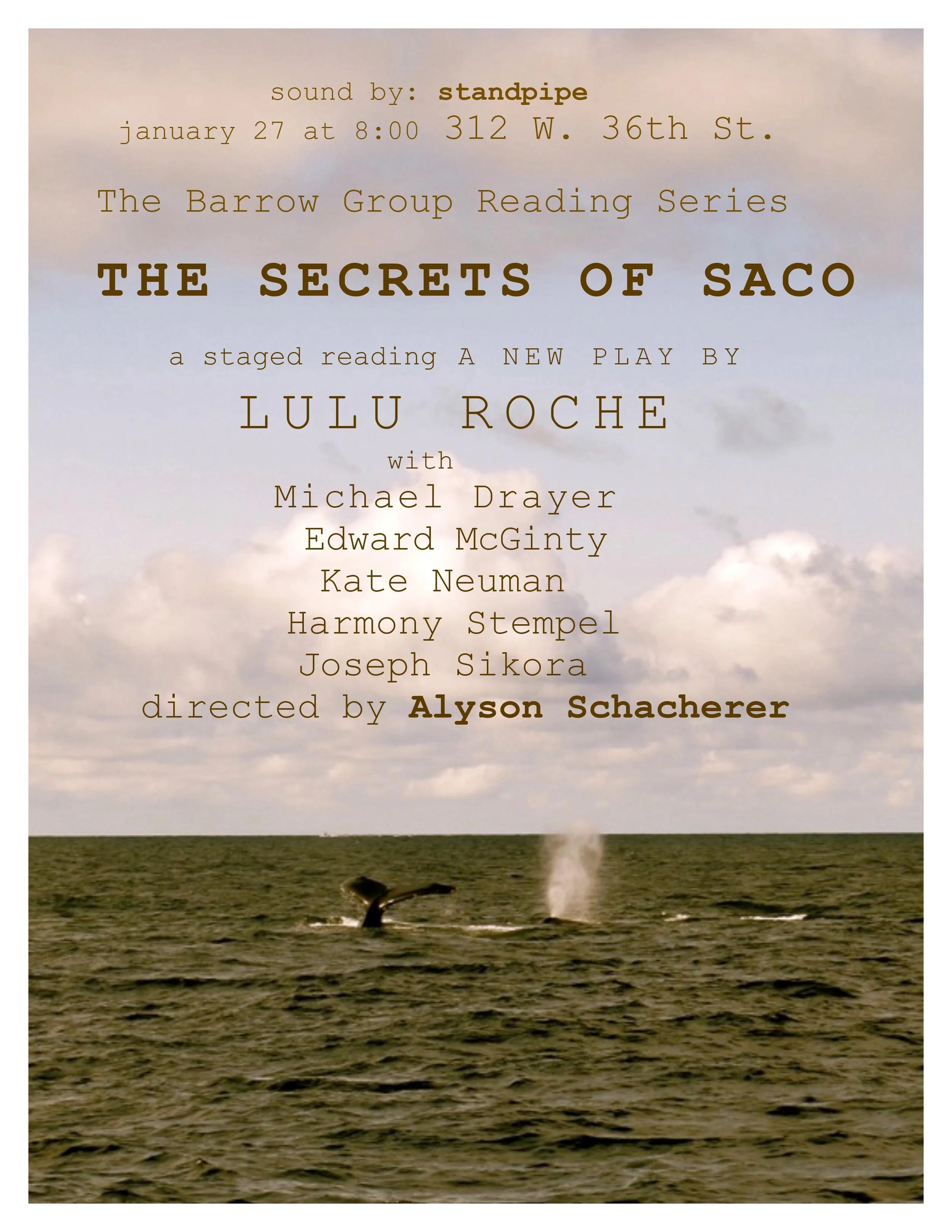 Staged Reading, The Barrow Group,  NYC