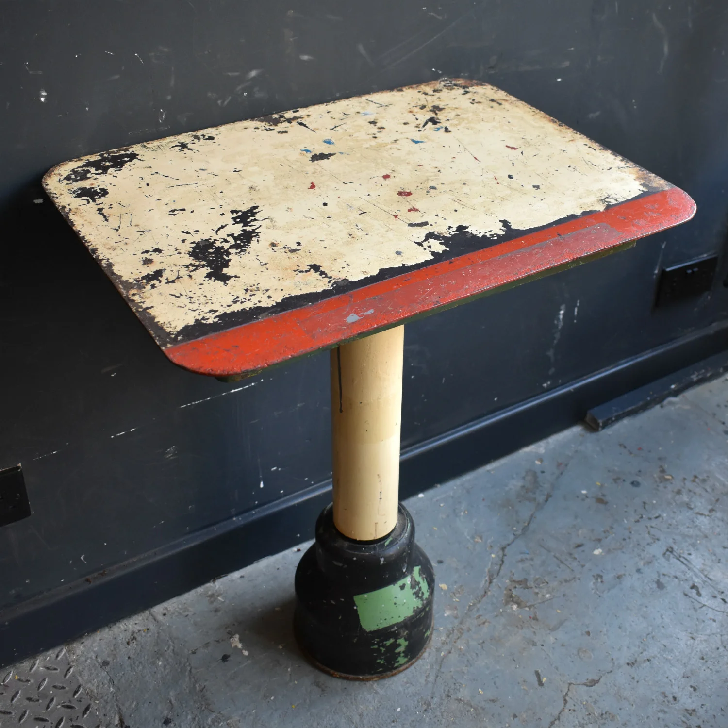 Heavy Industrial Painted Steel Console Table