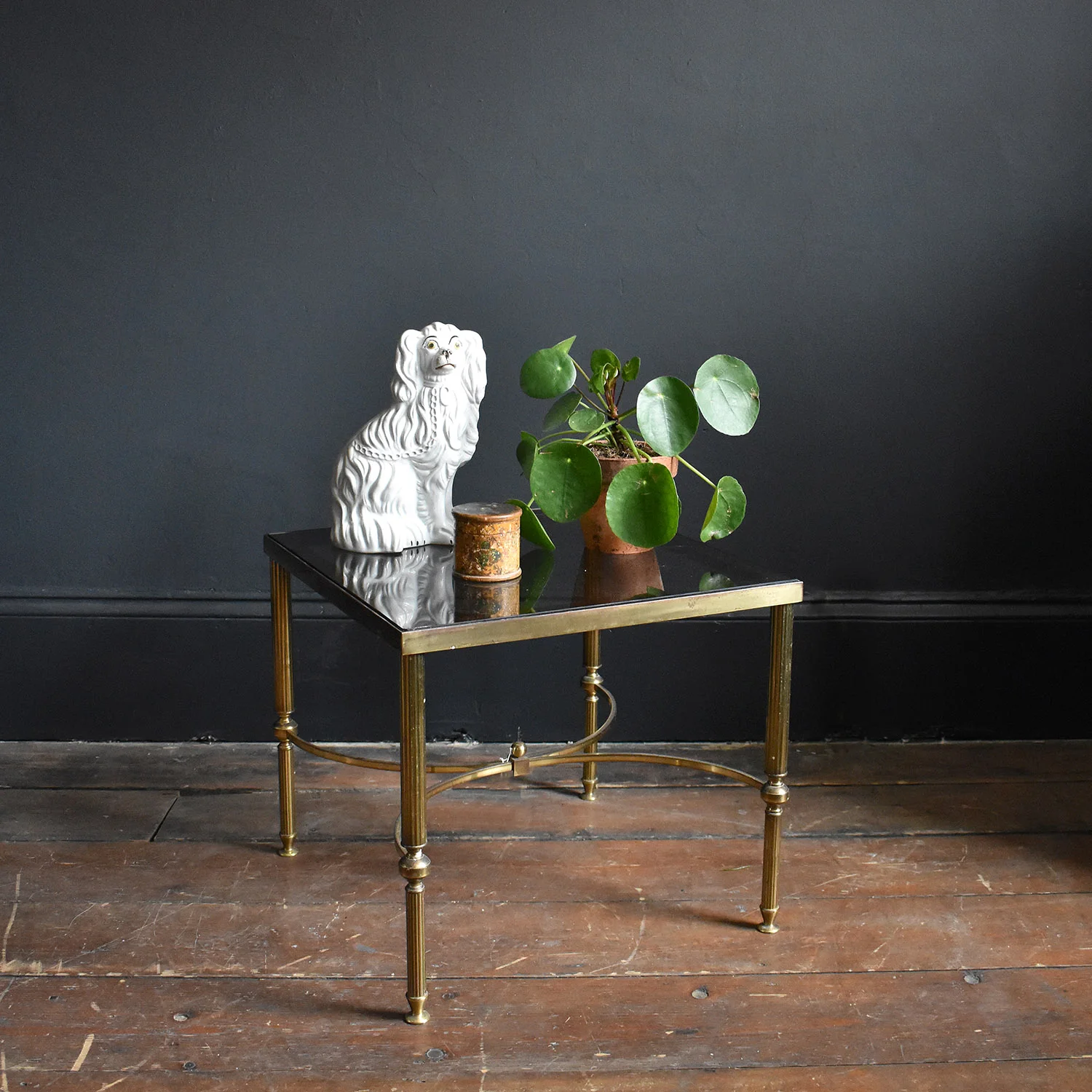 Gilt Brass and Glass Side Table
