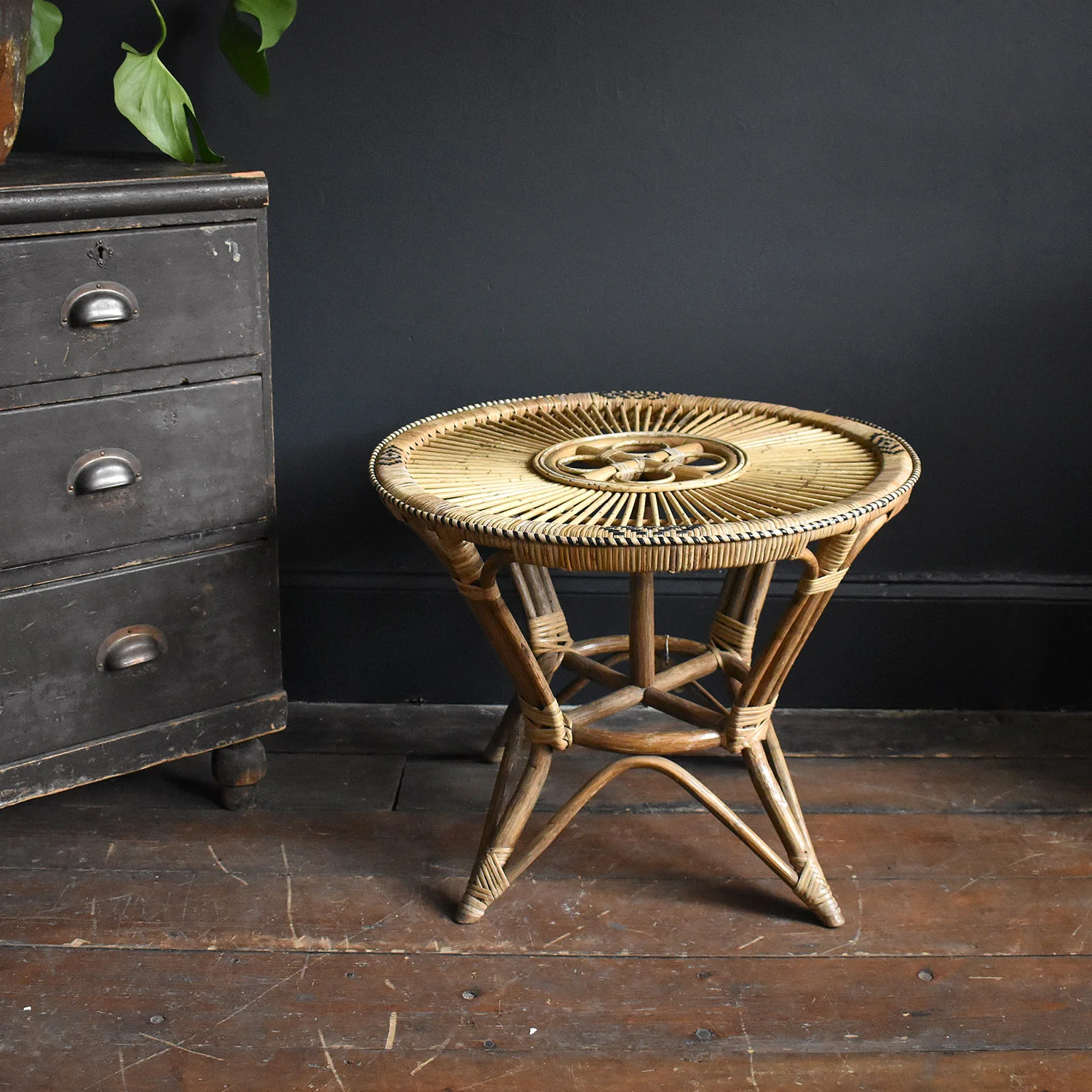 Vintage Bamboo Coffee Table