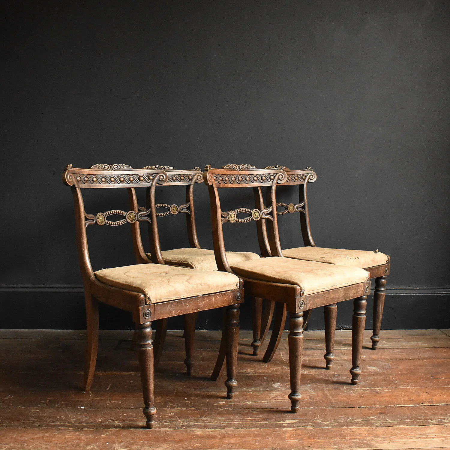 Simulated Rosewood Regency Dining Chairs, c. 1820s