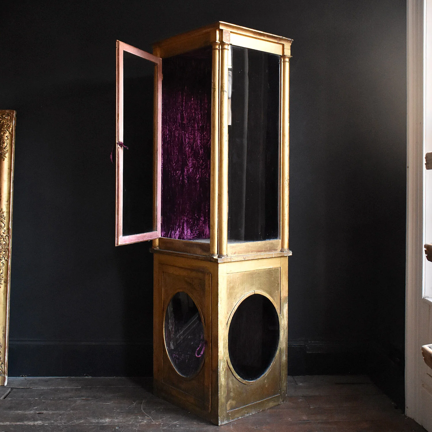 Gilt Parisian Fairground Corner Cabinet, 19th Century