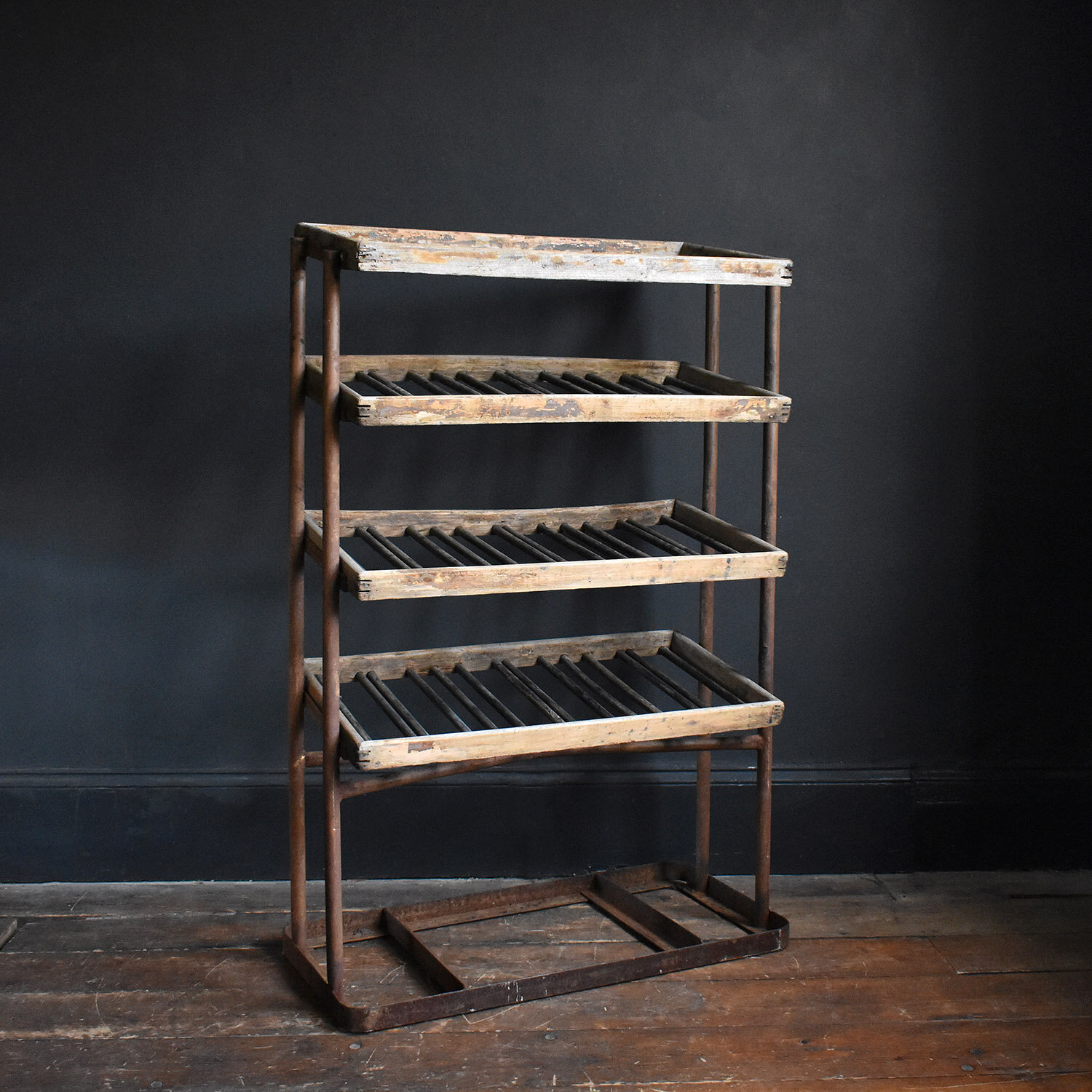 Large Shoe Factory Shoe Rack, Early 20th Century