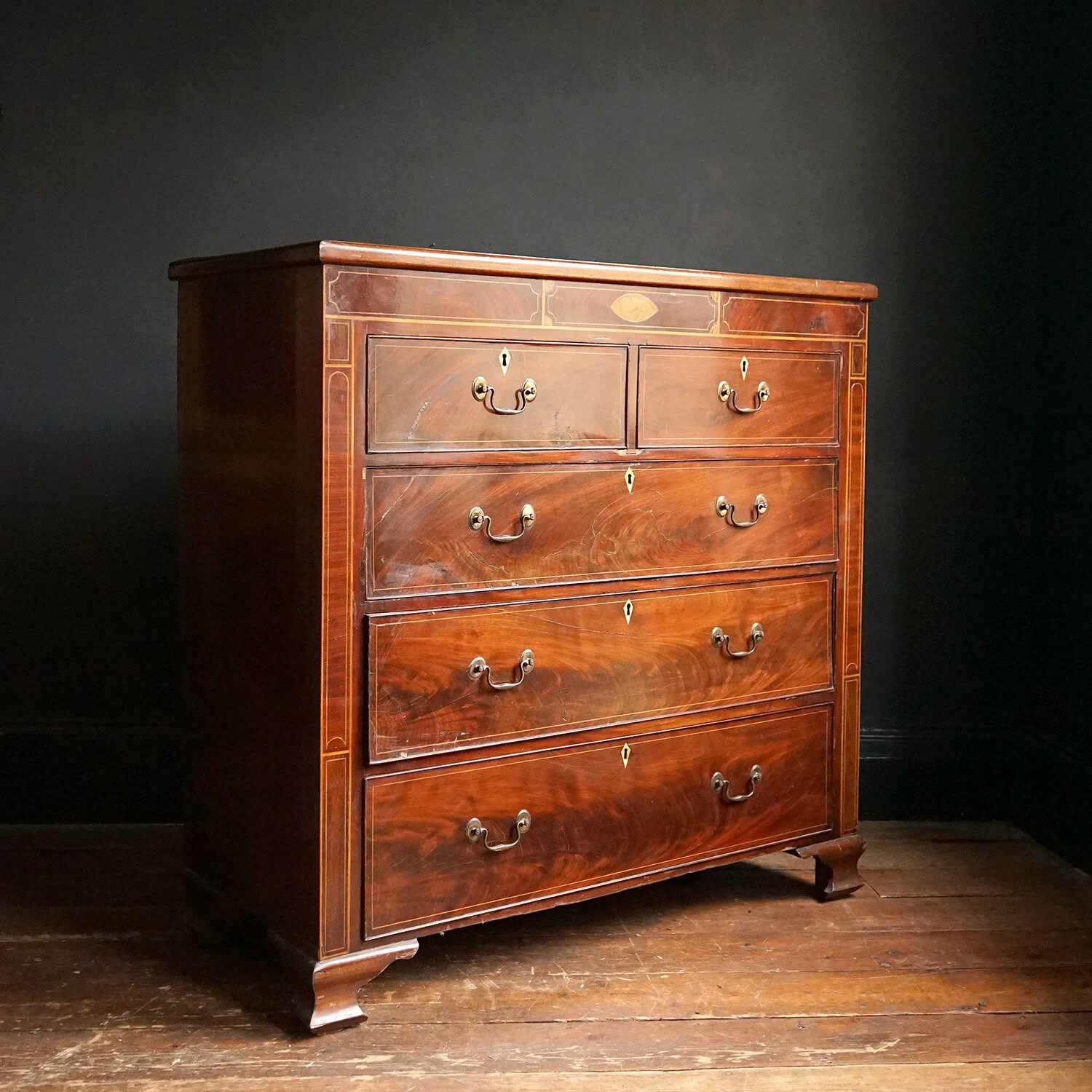 Inlaid Georgian Chest of Drawers c. 1800