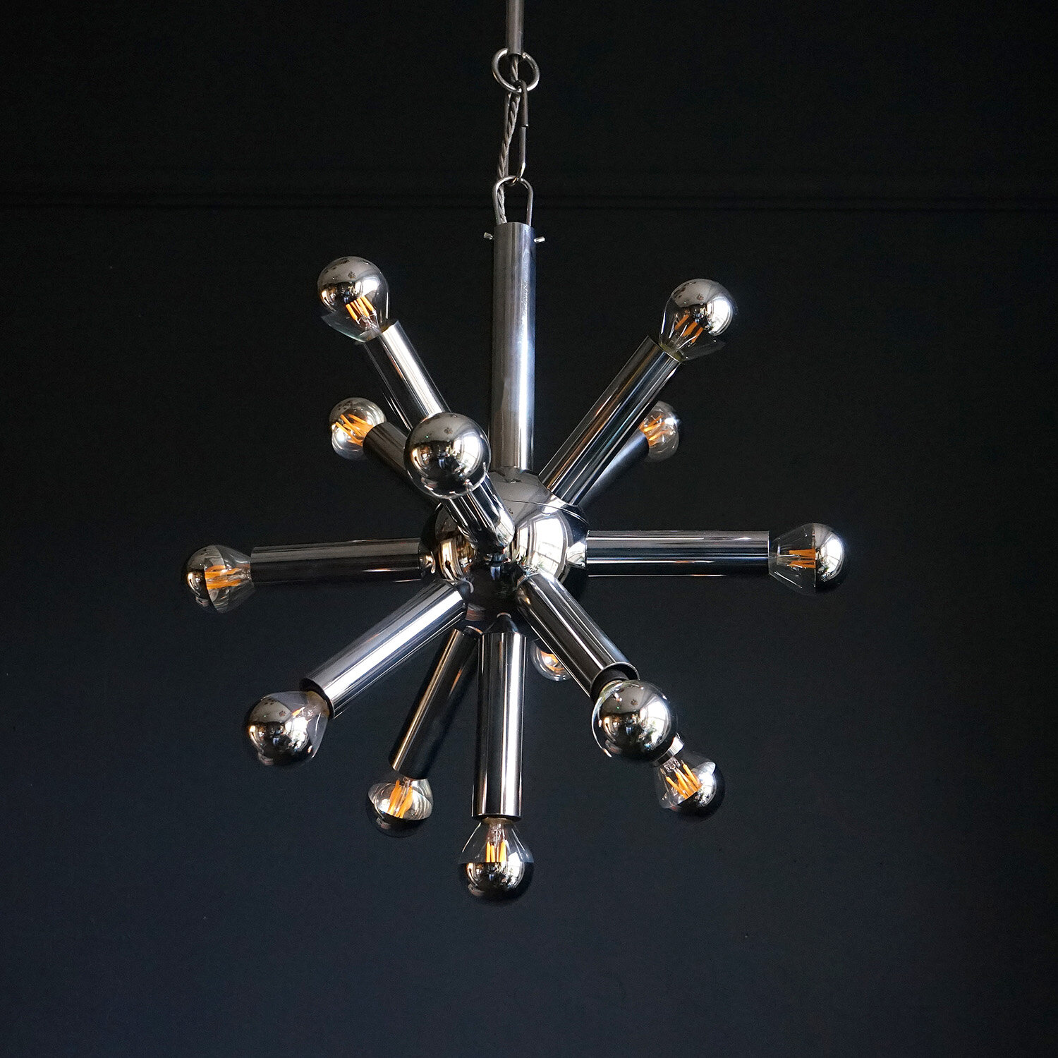Chrome Sputnik Chandelier by Gaetano Sciolari for Boulanger, 1970s