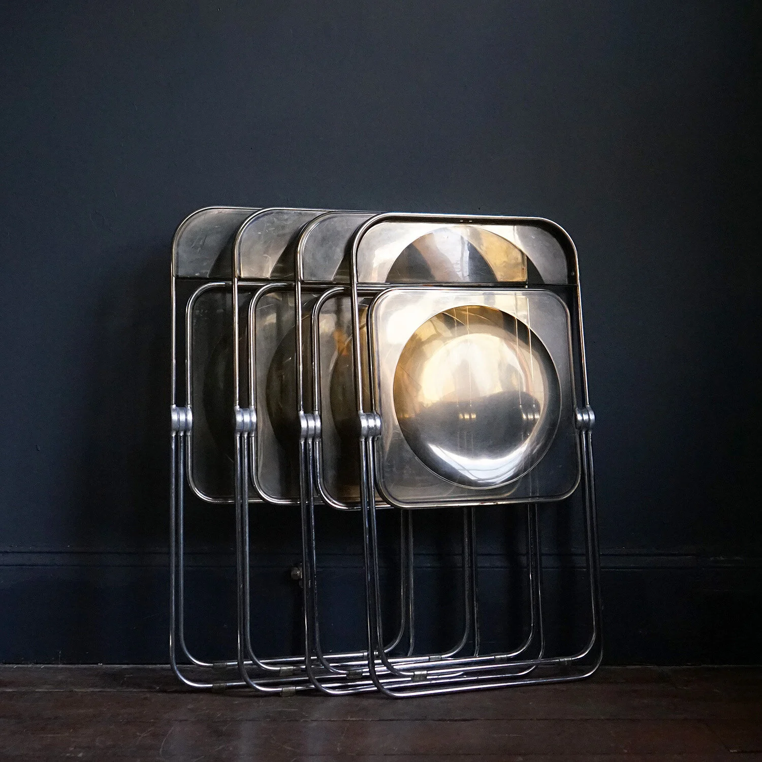 Set of 4 Plia Chairs by Giancarlo Piretti for Castelli, 1960s