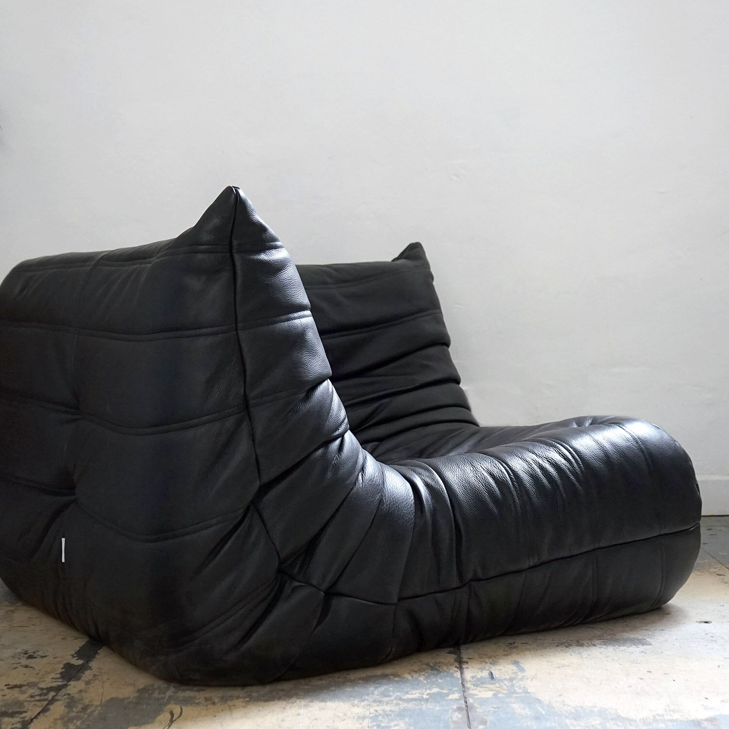 Black Leather Togo Chair by Michel Ducaroy for Ligne Roset — Vintage and  Antique Decorative Interiors