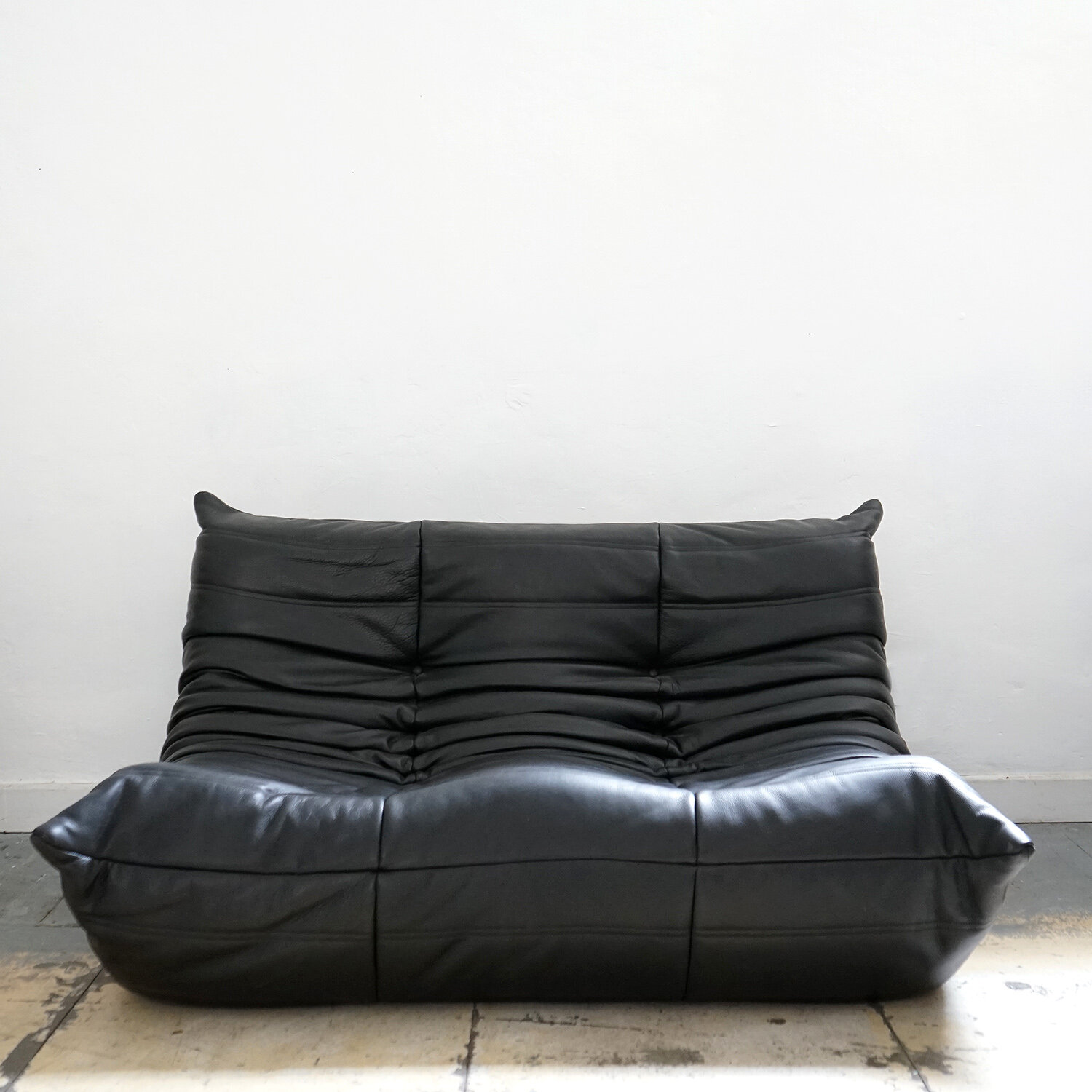Vintage Leather Togo Sofa by Michael Ducaroy for Ligne Roset