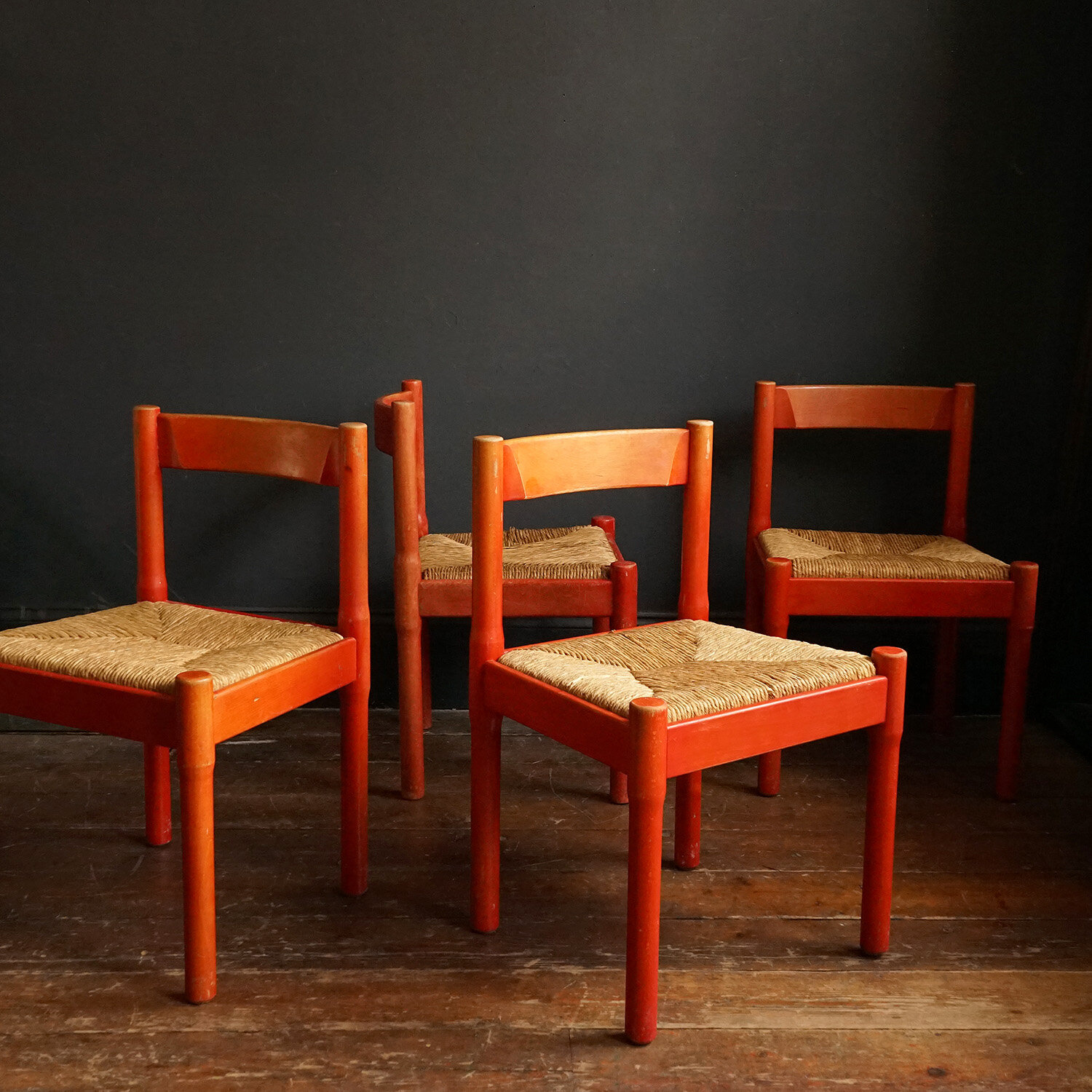 Set of Four 'Carimate' Chairs by Vico Magistretti, 1960s