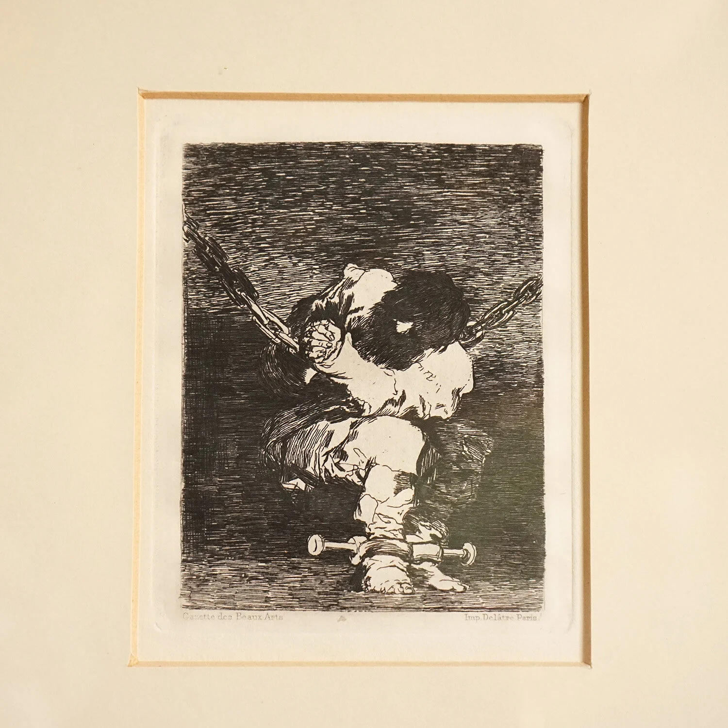 'The Little Prisoner' Etching by Francisco de Goya, 19th Century