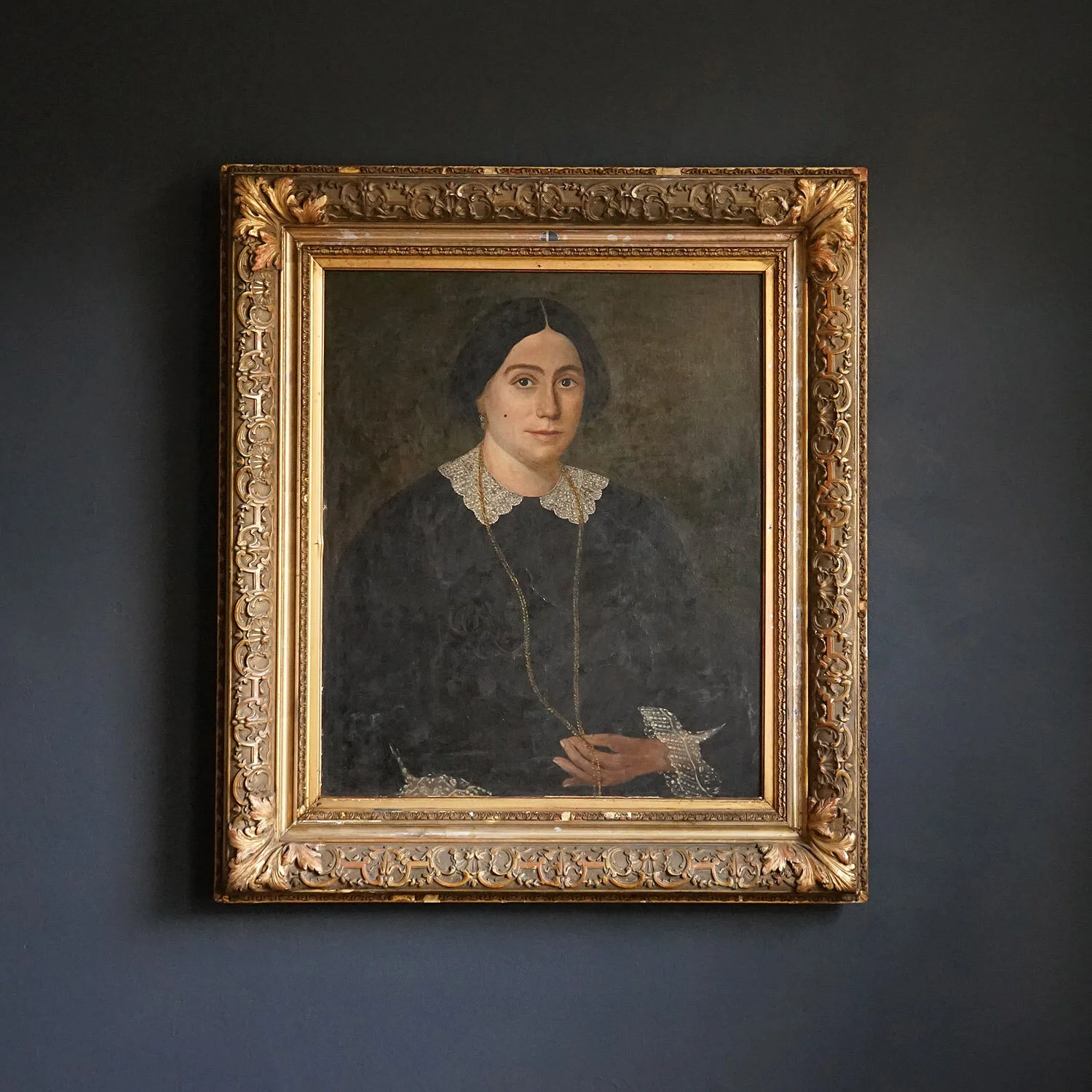 Portrait of a French Woman With a Beauty Spot, Mid 19th Century