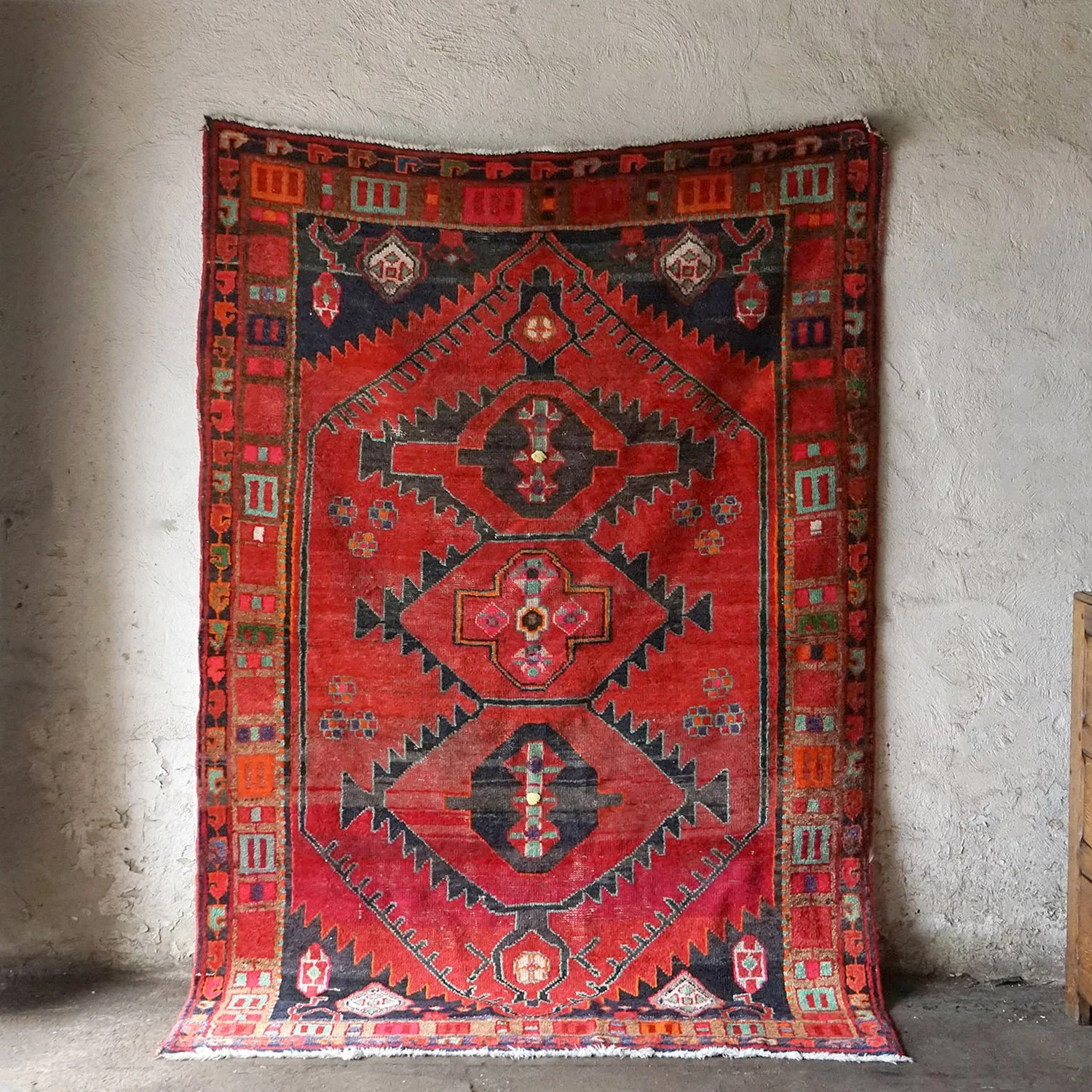 Hand Knotted Wool Balouch Rug, c. 1960s