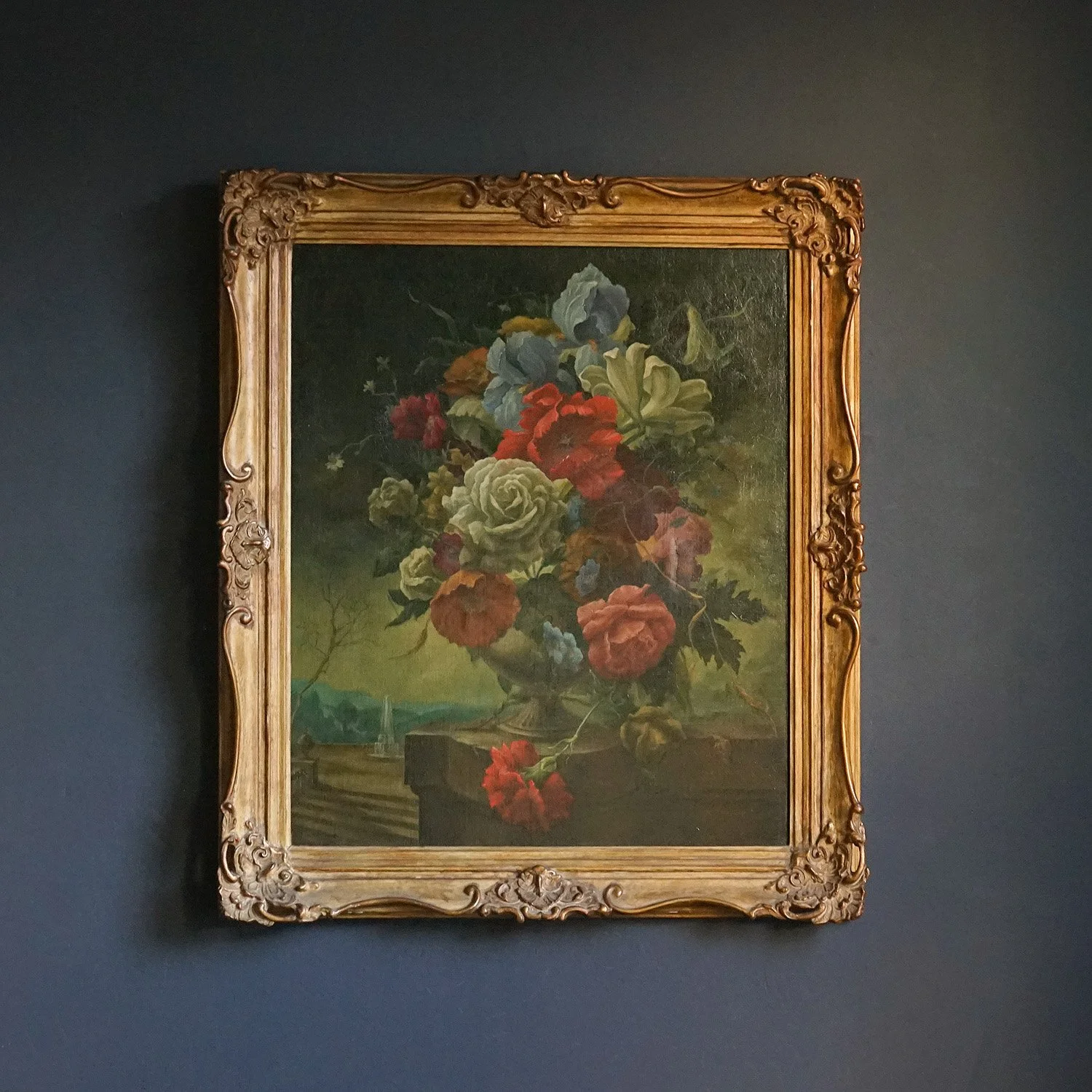 Floral Still Life in an Italian Garden  by R. T. Horley, 1950s