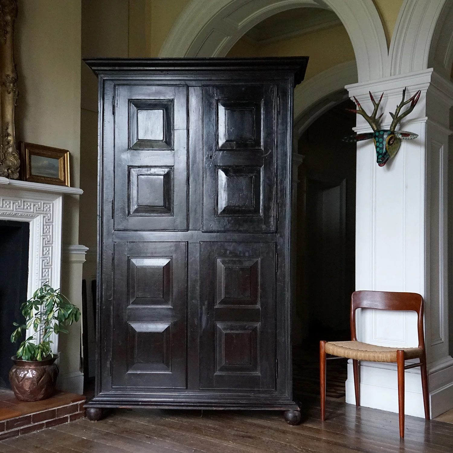 French Louis XIV Provincial Chestnut Cupboard, 17th Century
