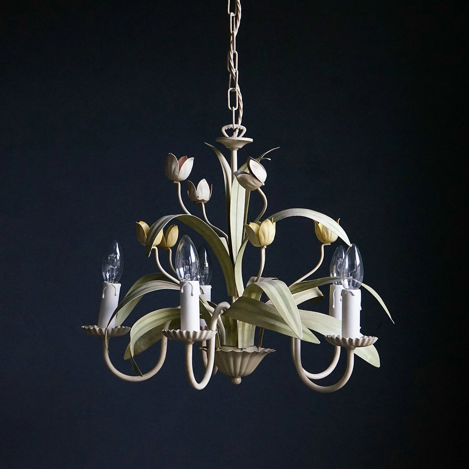 French Toleware Tulip Chandelier