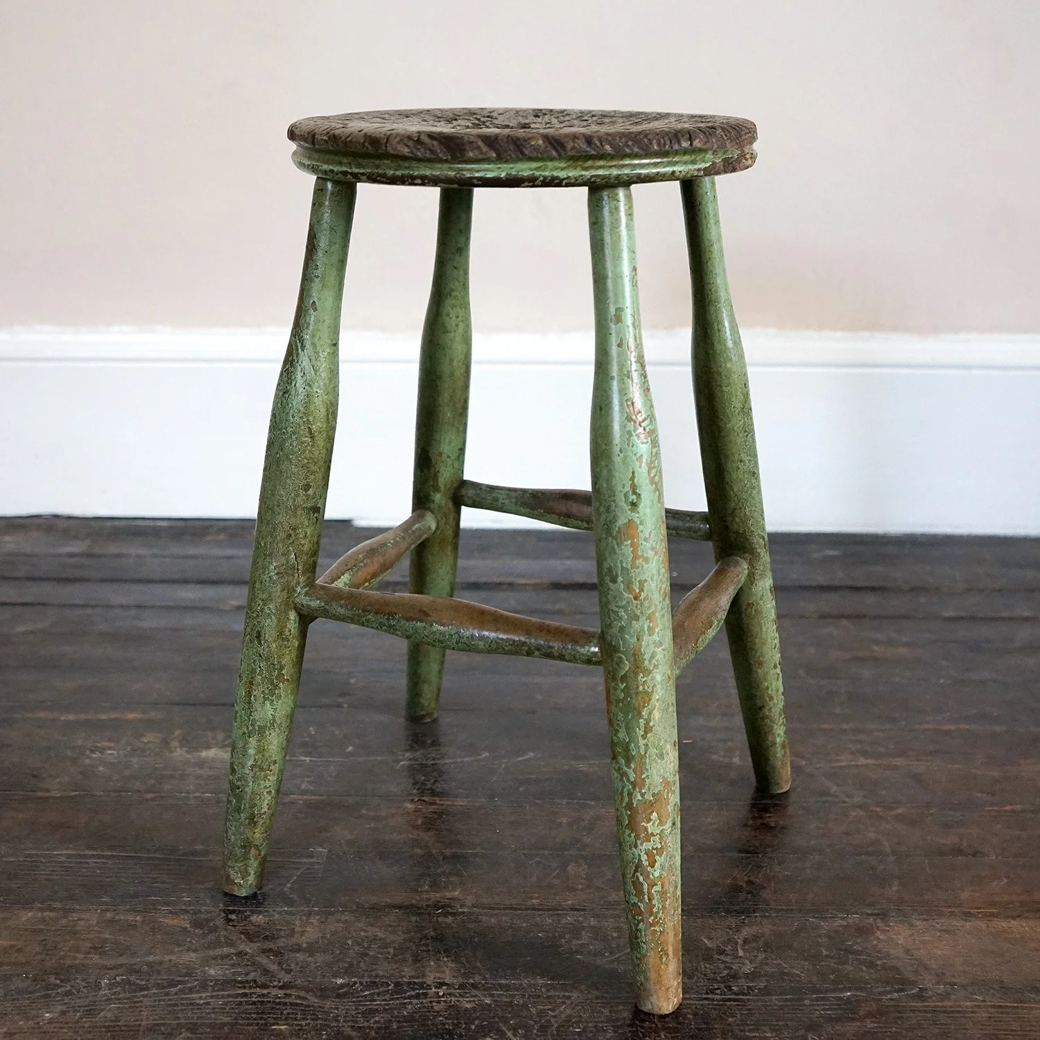 Country Made Georgian Painted Stool, c. 1800