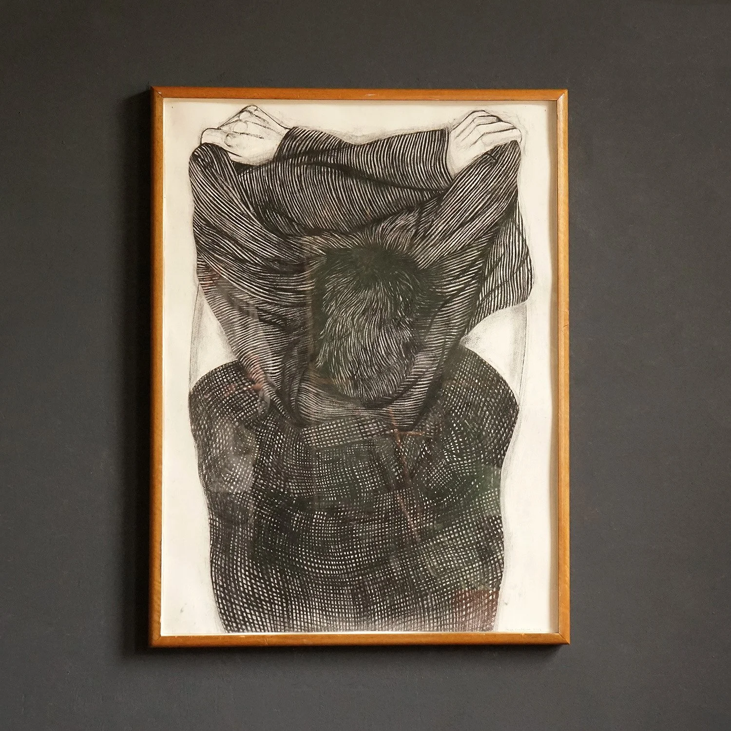 'Back to Front' Original Charcoal Drawing by Sarah Cawkwell