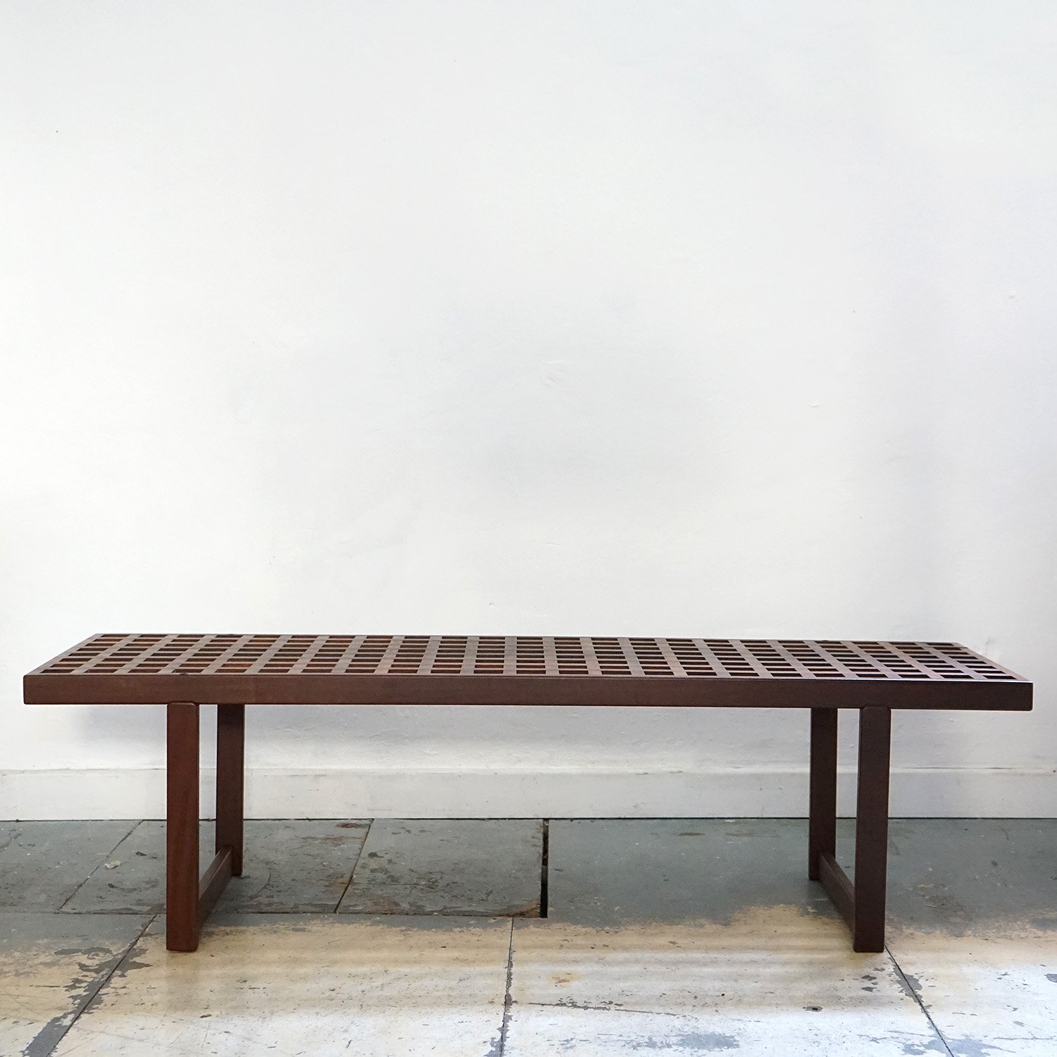 Vintage Teak Lattice Coffee Table/Bench by Peter Løvig Nielsen, 1960s