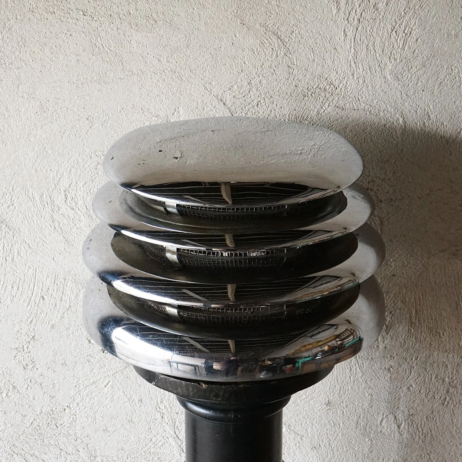 Modernist Art Deco Chrome Room Heater by Christian Barman for HMV, 1930s