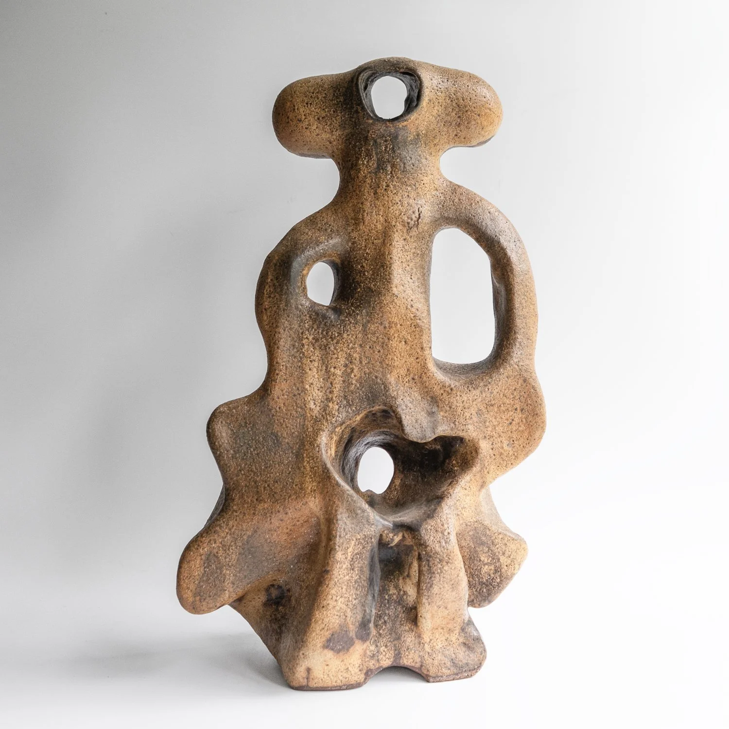 Large Vintage Brutalist Glazed Ceramic Sculpture, English, 1980s