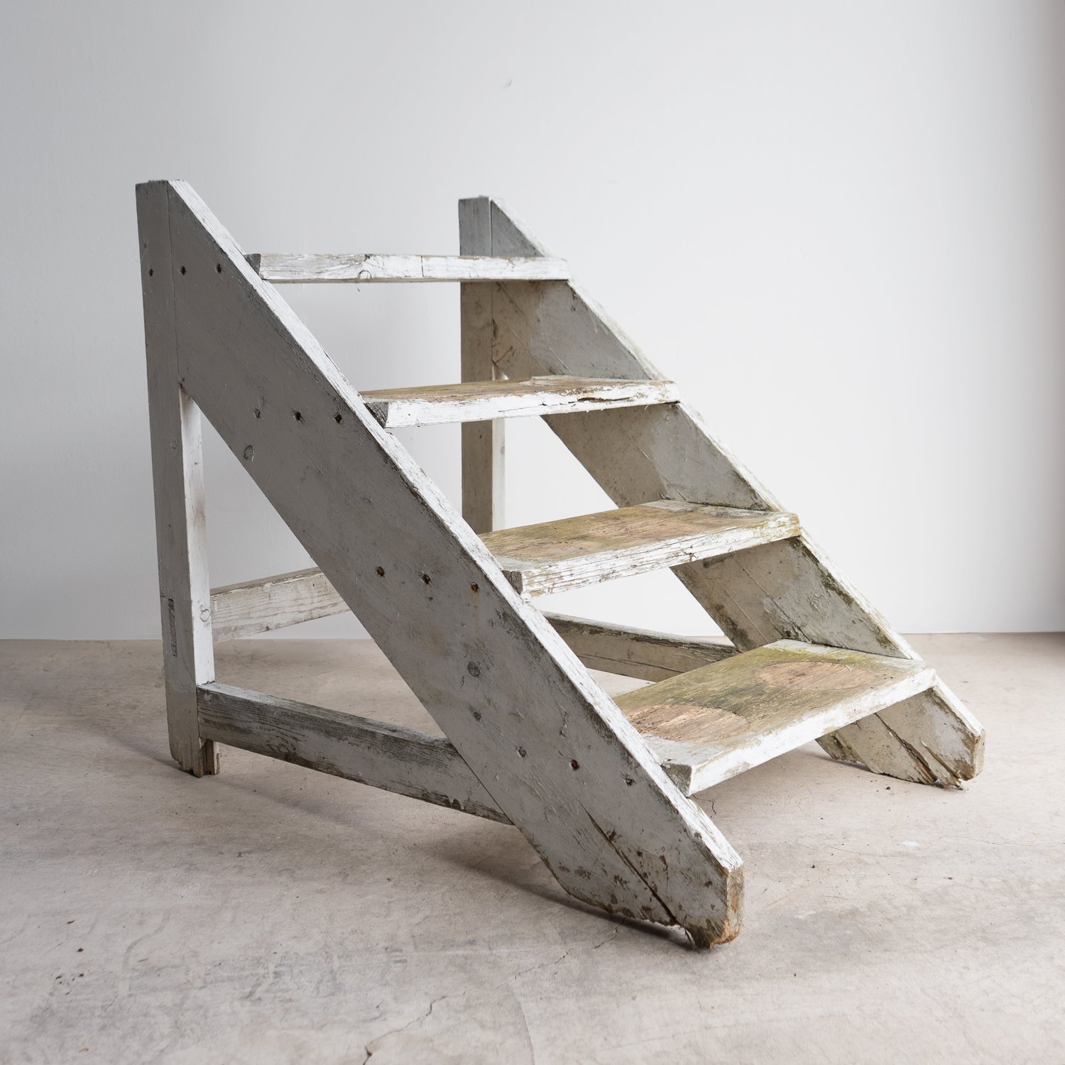 Set of Antique Estate Made Painted Pine Country House Steps, English, 19th Century