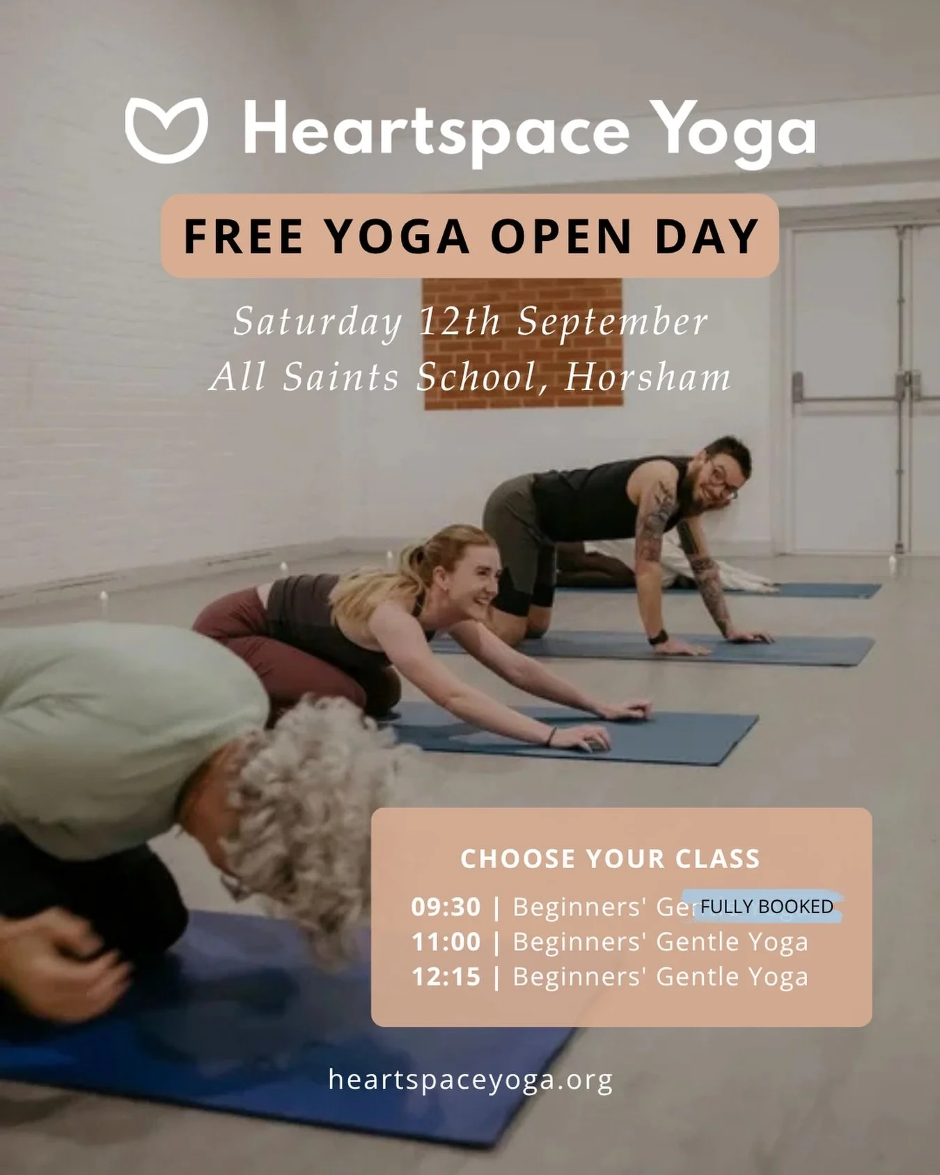 🚨 10 SPACES LEFT! 🚨

Our FREE Beginners&rsquo; Yoga Open Day is almost full! 🧘🏼&zwj;♀️✨

Horsham - have you been wanting to try yoga but worried you&rsquo;re not flexible enough or won&rsquo;t know what you&rsquo;re doing?

Our Open Day is perfec