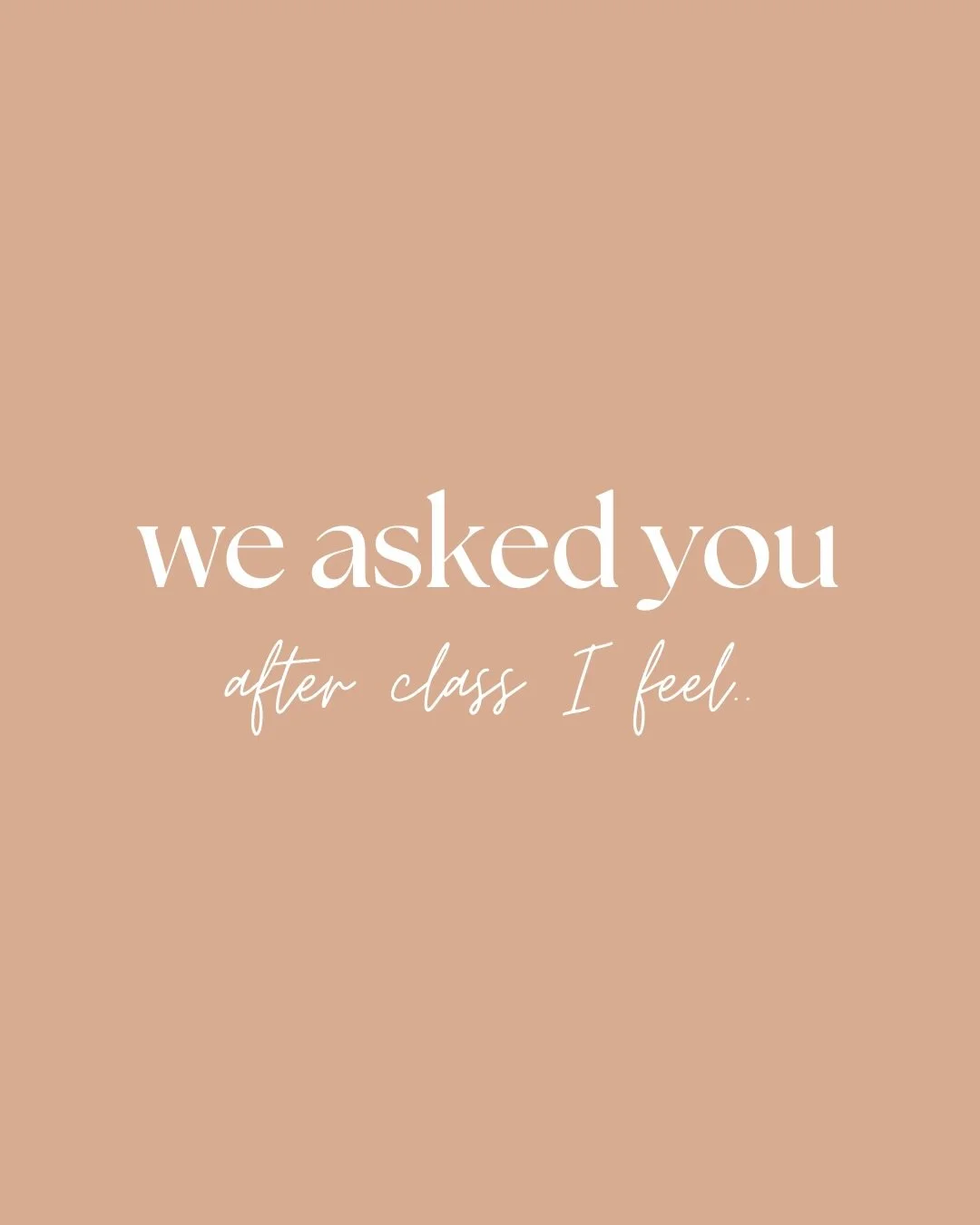 We asked you.. 💭
