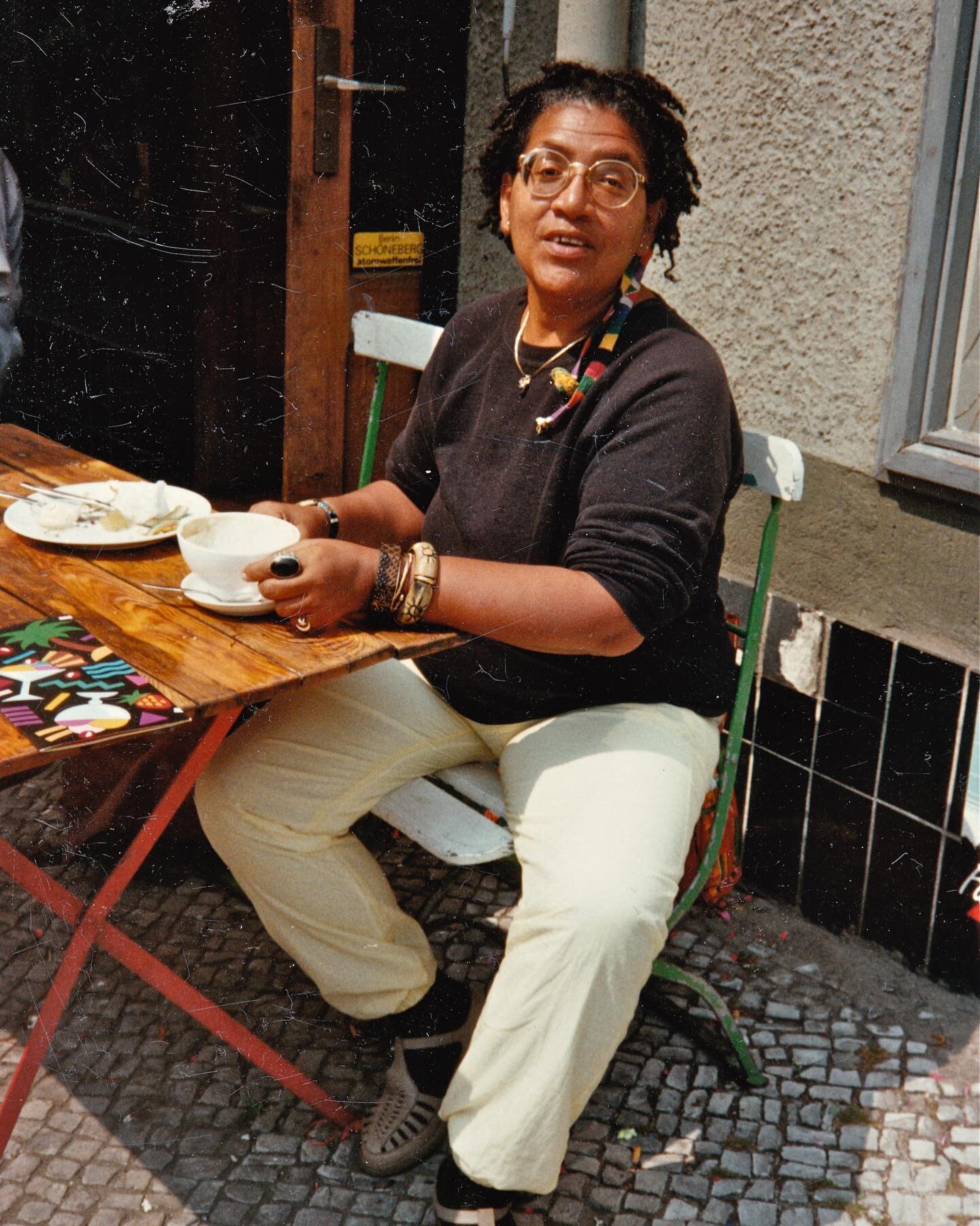 Have you ever seen this photo of Audre Lorde? 

I came across it as I was doing some research and it made me think of her living legacy and how much of current #feminist discourse continues to be built on the backs of Black feminist thought, and how 
