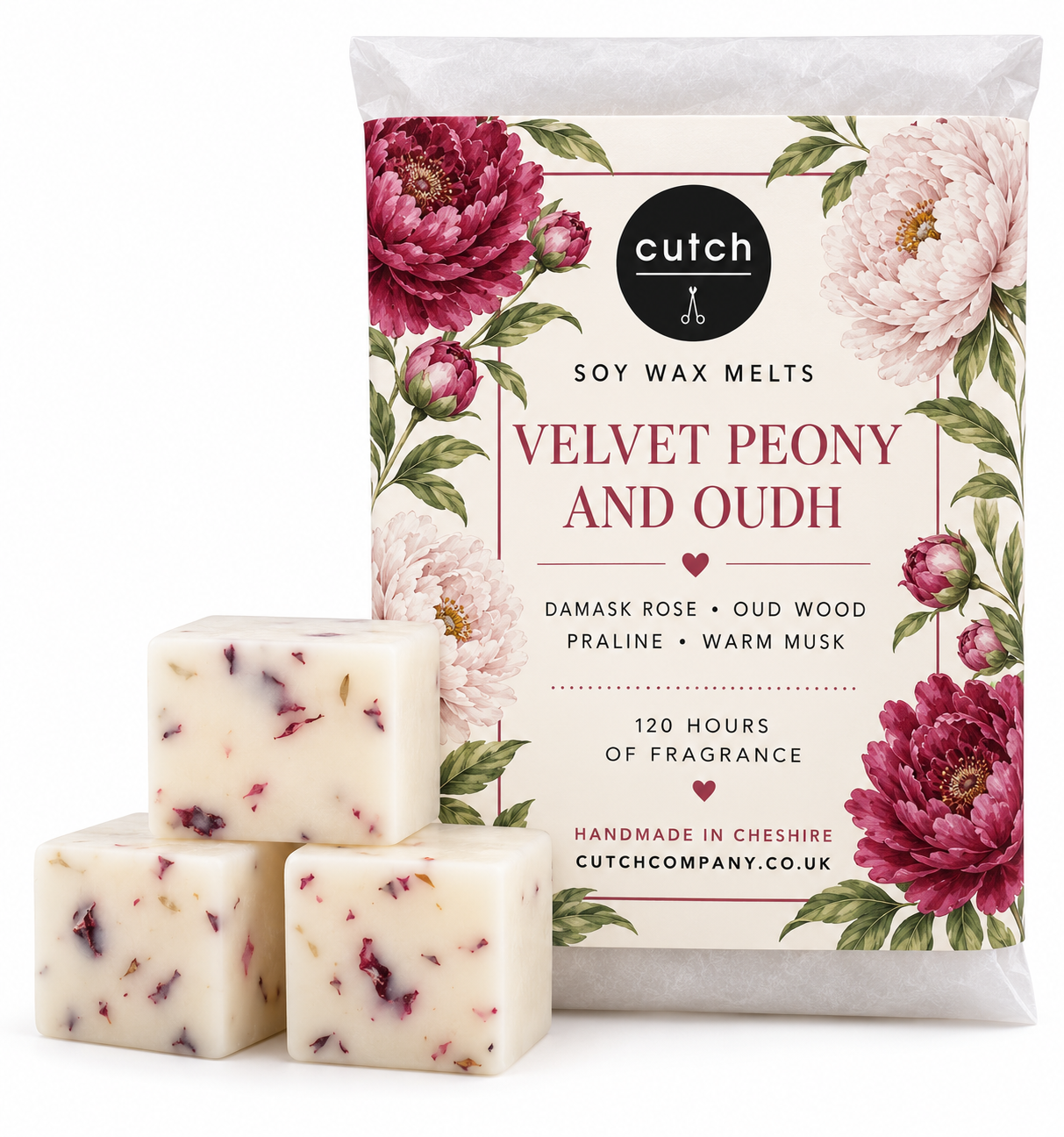 Velvet Peony and Oudh Soy Wax Melts