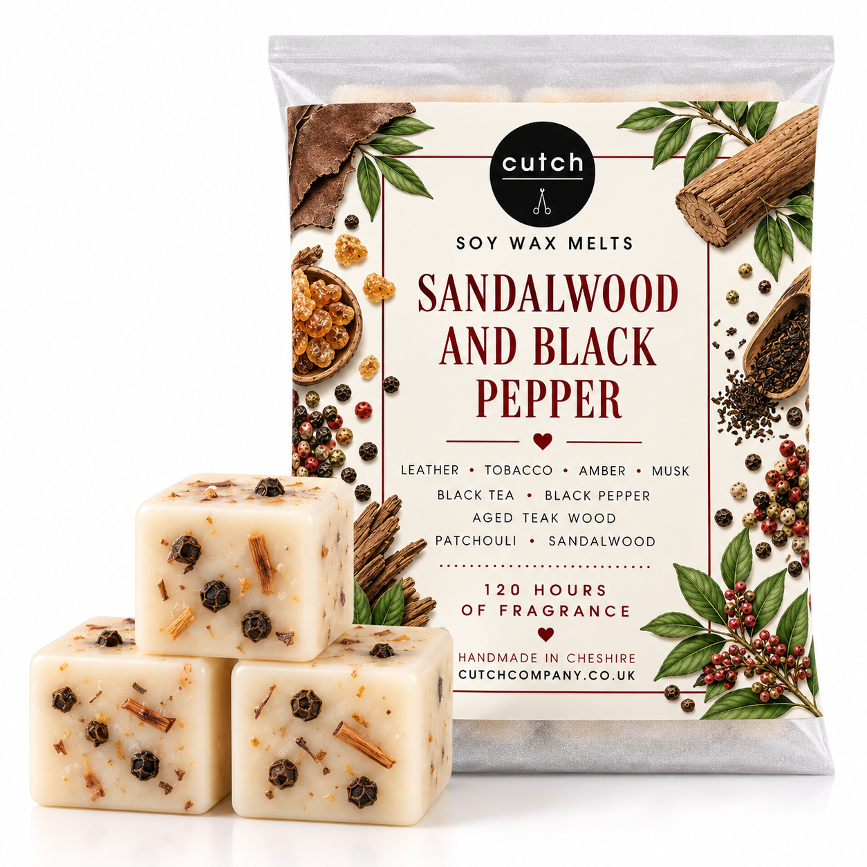 Sandalwood and Black Pepper Soy Wax Melts