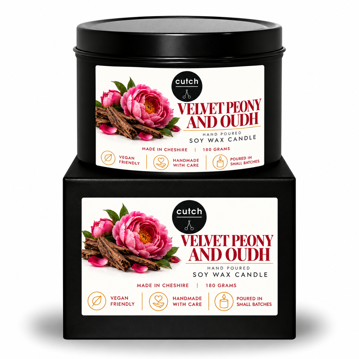 Velvet Peony and Oudh Soy Wax Candle