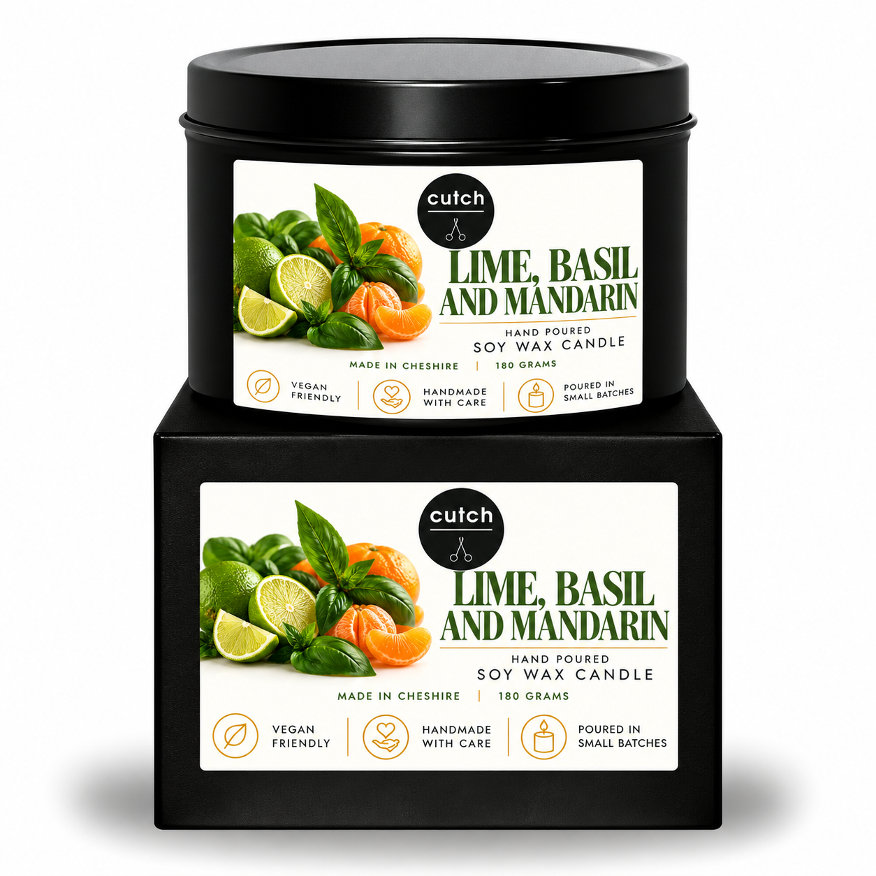 Lime Basil and Mandarin Soy Wax Candle