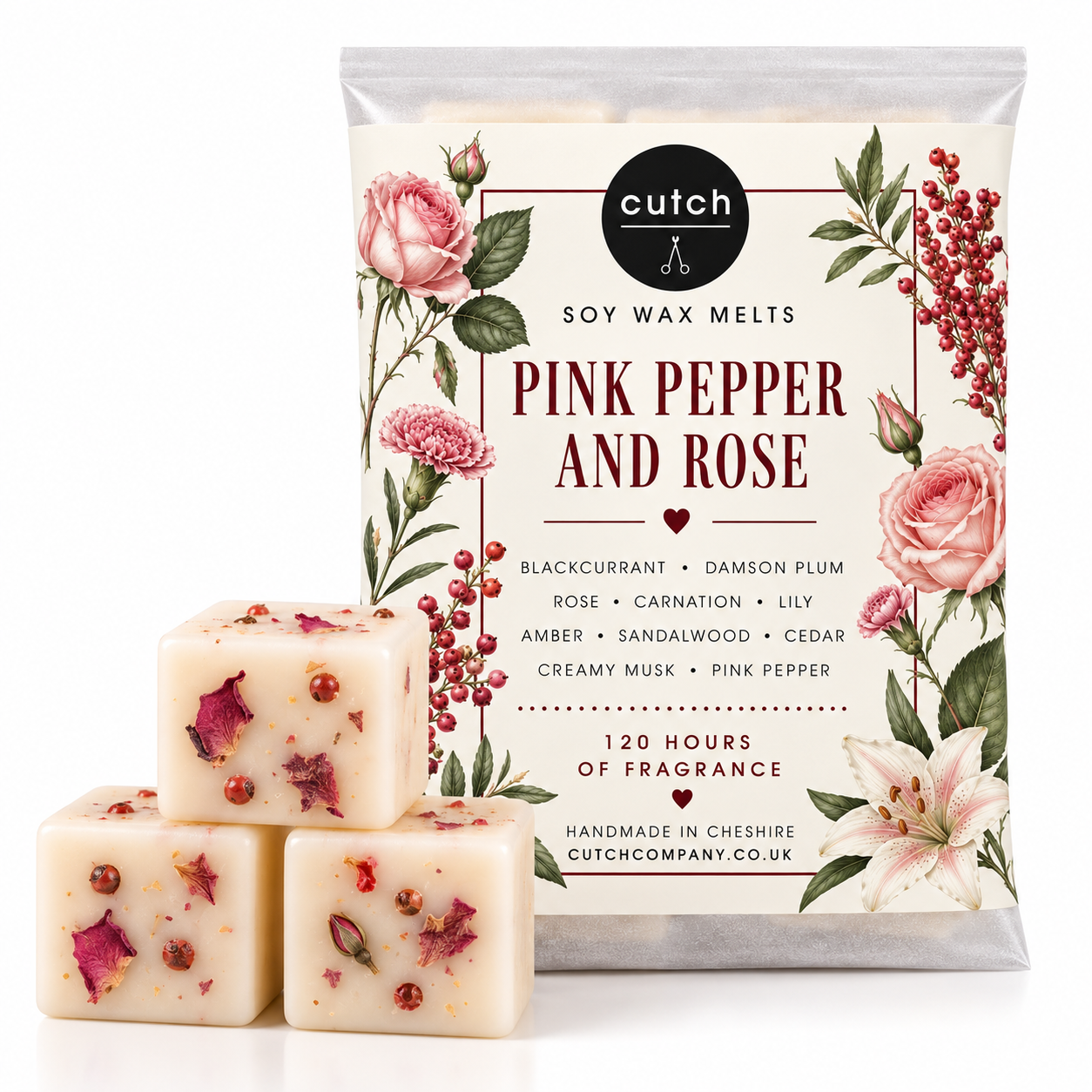 Pink Pepper and Rose Soy Wax Melts