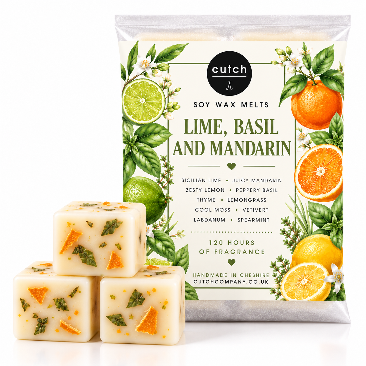 Lime Basil and Mandarin Soy Wax Melts